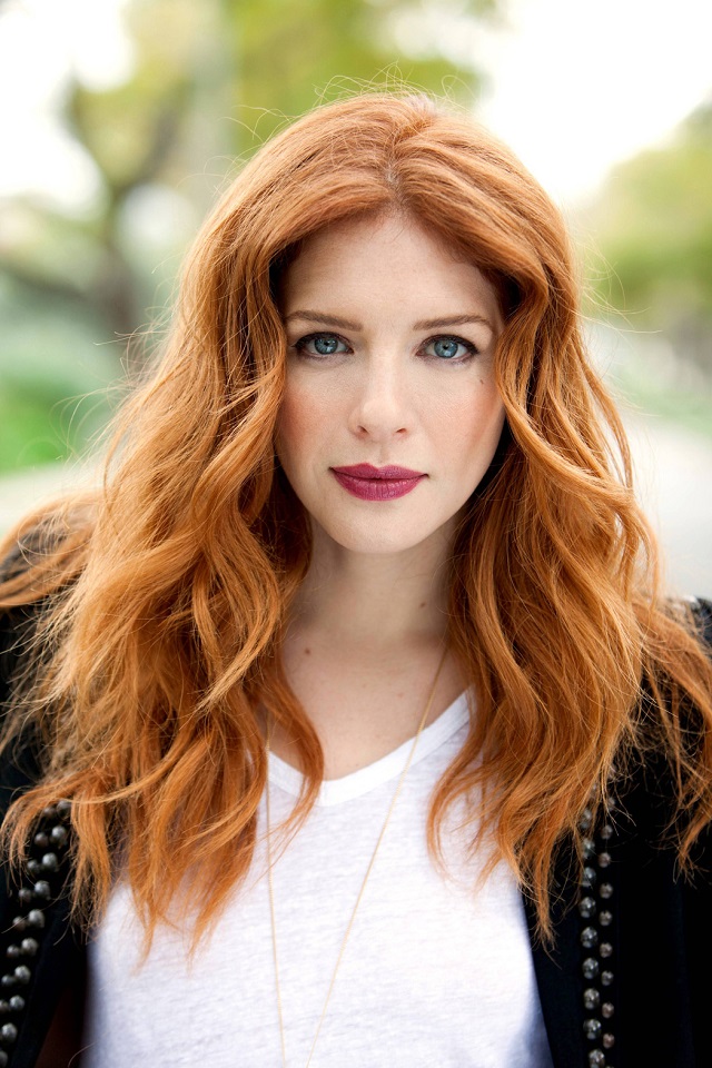 celebrity, rachelle lefevre, actress, lipstick, long hair, blue eyes, redhead wallpapers for tablet