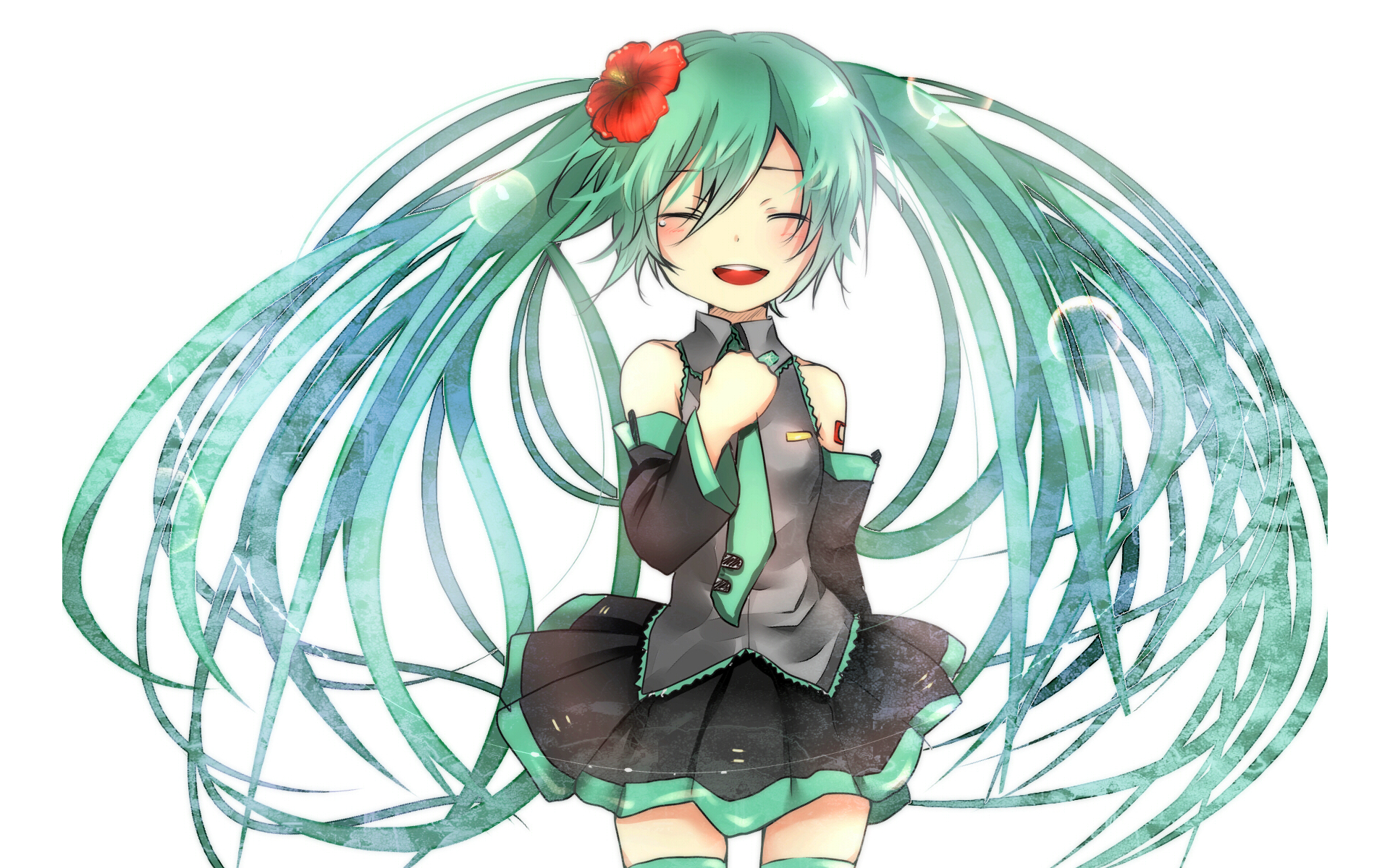 Handy-Wallpaper Musik, Rock, Vocaloid, Blaue Haare, Hatsune Miku, Animes, Lange Haare kostenlos herunterladen.