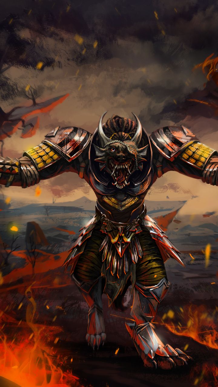 Download mobile wallpaper Dark, Warrior, Creature, Armor, Sword for free.