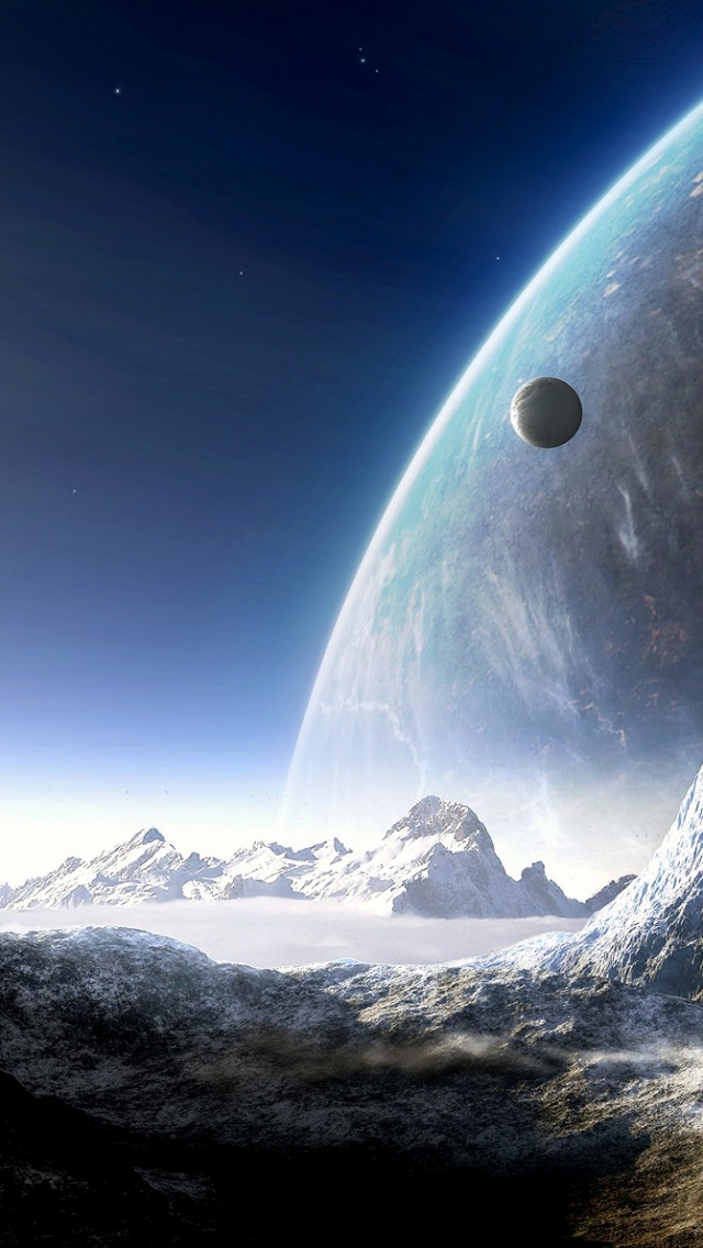 Download mobile wallpaper Landscape, Planet, Sci Fi, Planet Rise, Planetscape for free.
