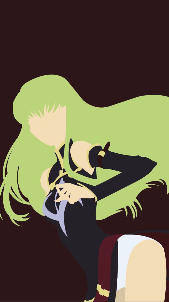 Download mobile wallpaper Anime, Green Hair, Dress, Code Geass, Minimalist, C C (Code Geass), Black Dress for free.