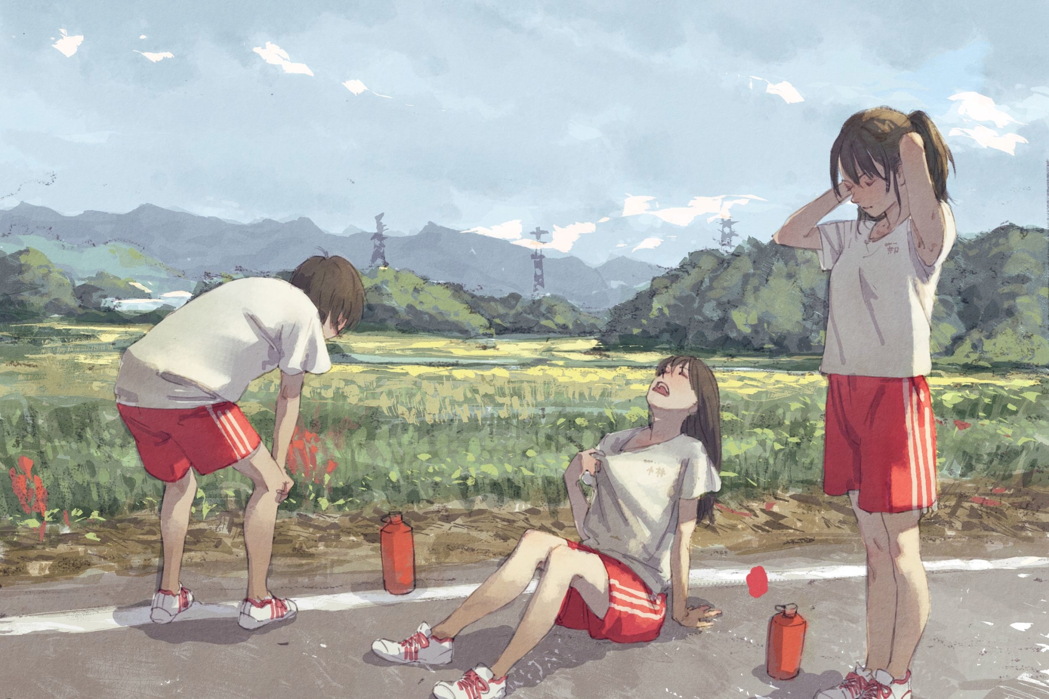 Download mobile wallpaper Anime, Landscape, Original, Sport, Track & Field for free.