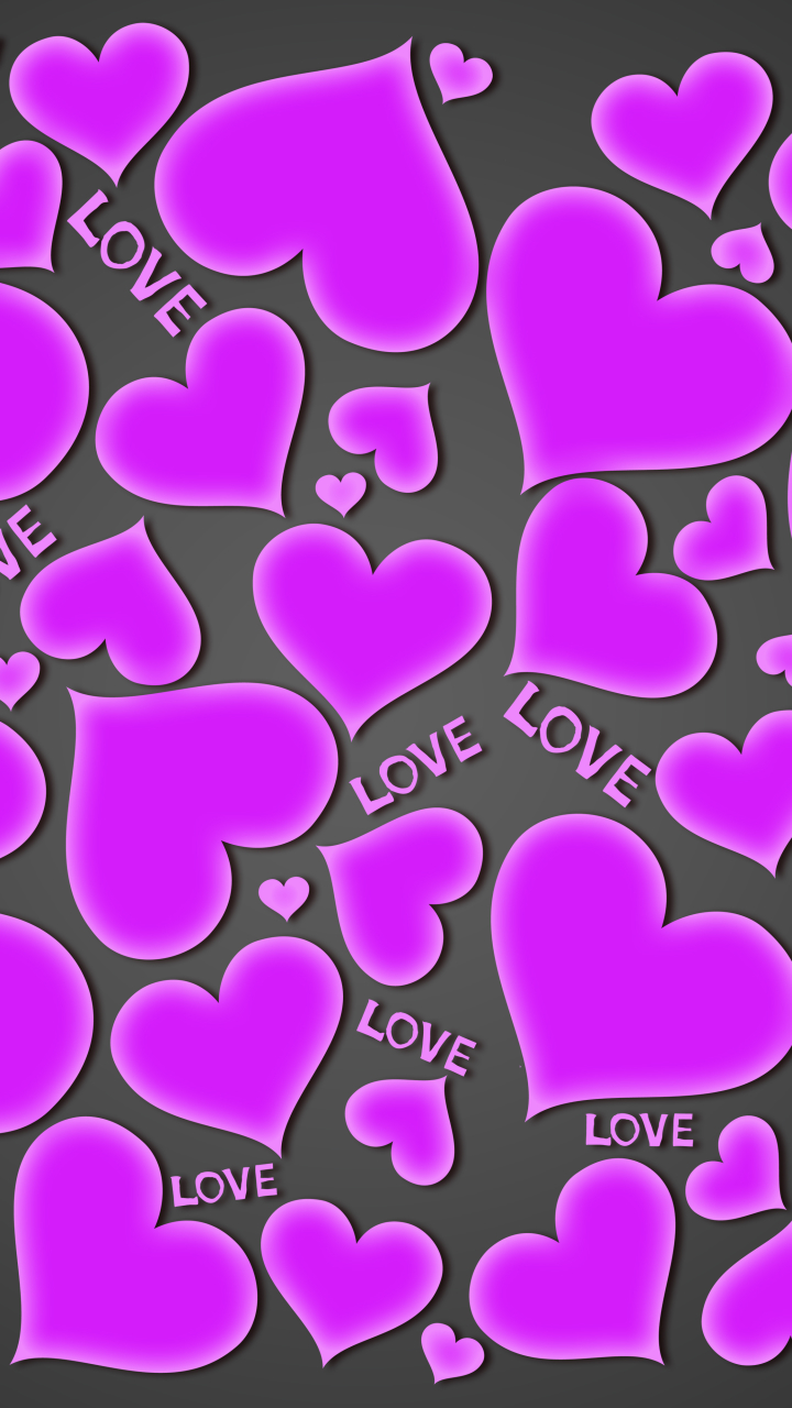 Скачать картинку Любовь, Сердце, Пурпурный, Художественные в телефон бесплатно.