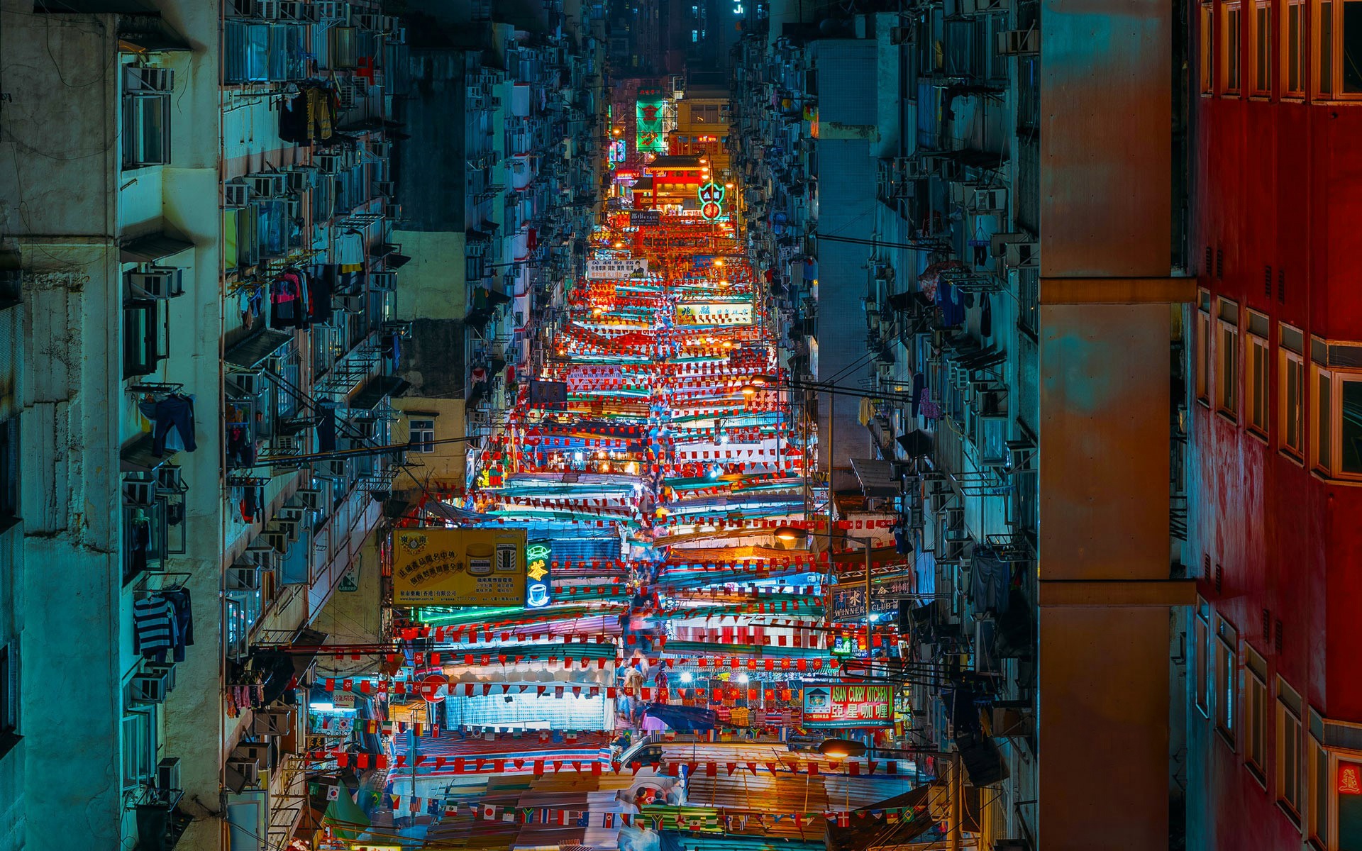 843150画像をダウンロード香港, マンメイド, 市場, 建物, 中国, 街, 夜-壁紙とスクリーンセーバーを無料で