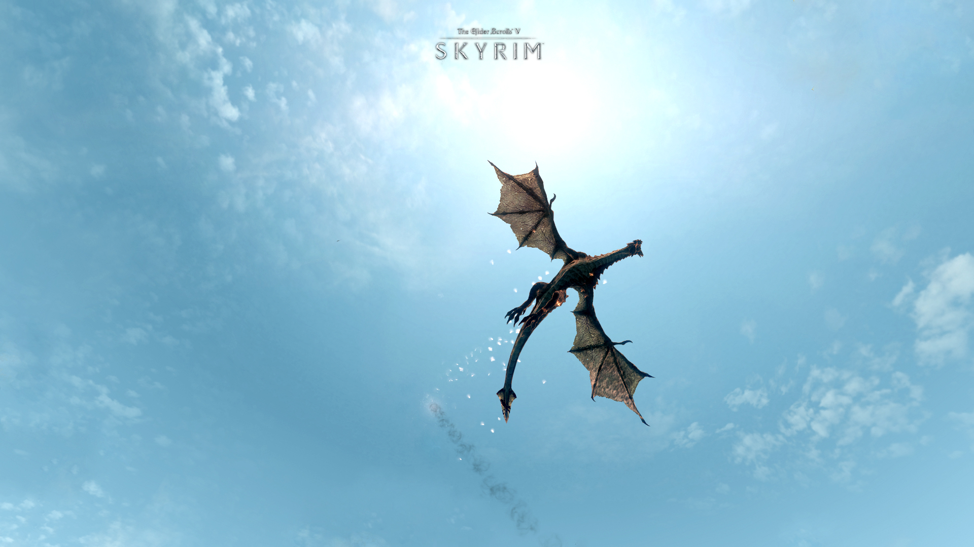 sky, the elder scrolls v: skyrim, video game, dragon, skyrim, the elder scrolls