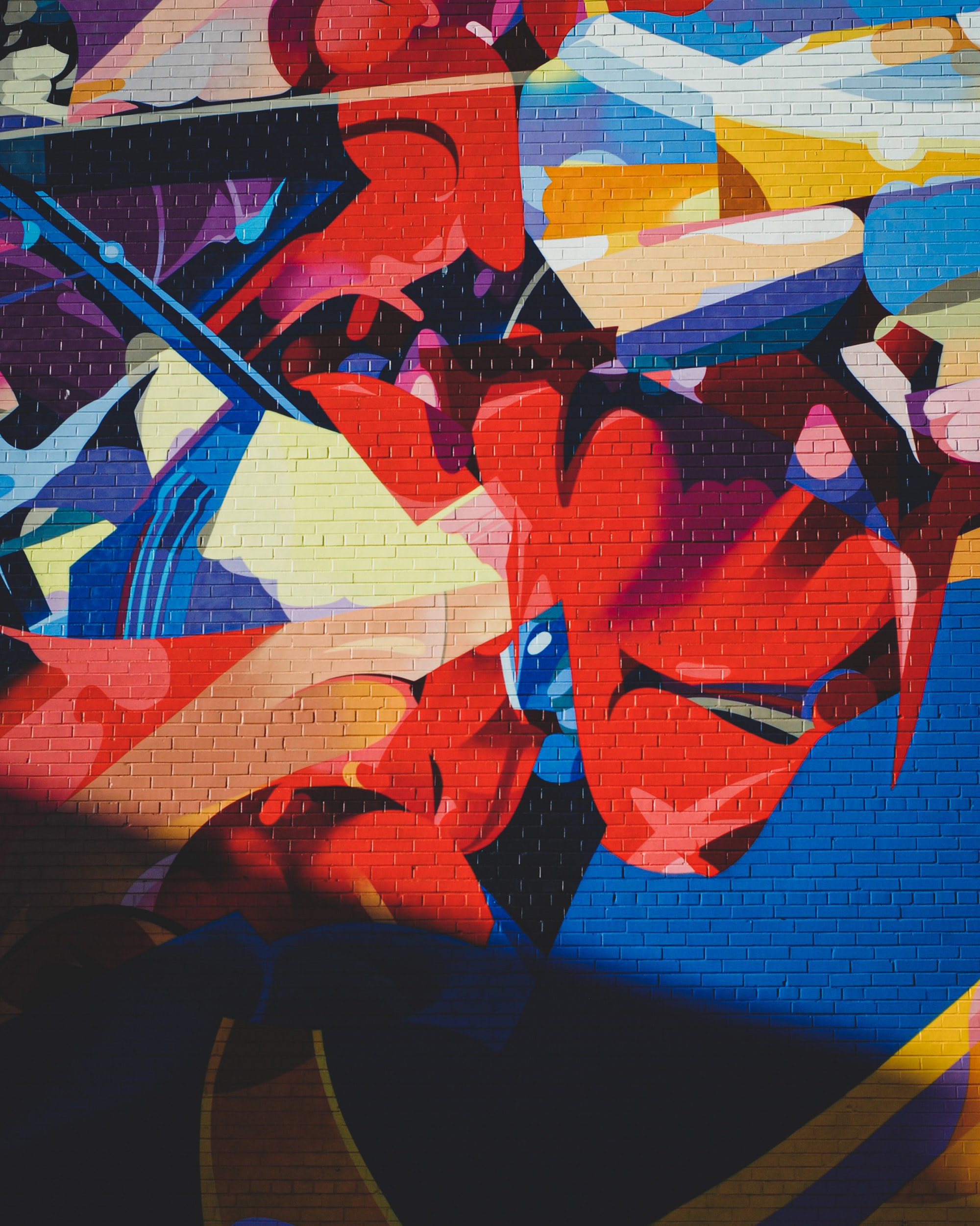 paint, graffiti, abstract, multicolored, motley, wall 1080p