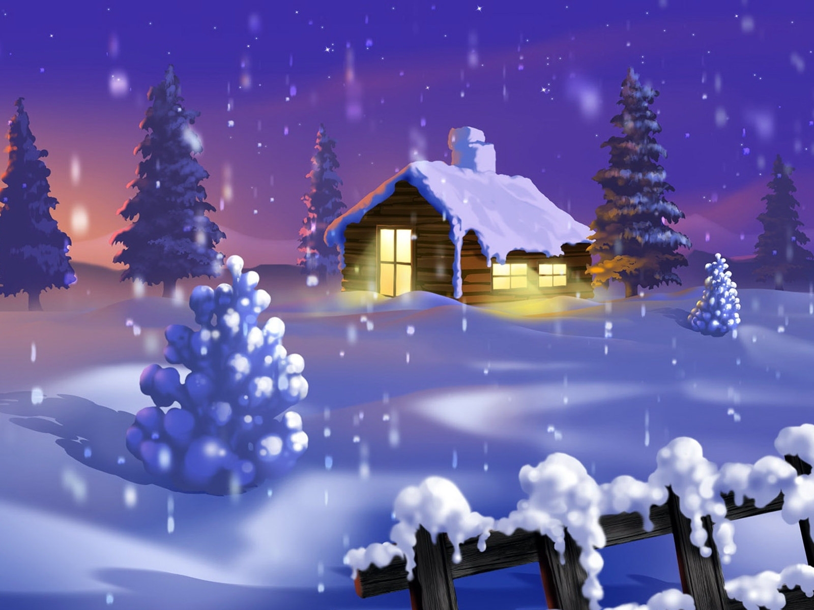 Laden Sie das Landschaft, Häuser, Schnee, Bilder, Winter-Bild kostenlos auf Ihren PC-Desktop herunter