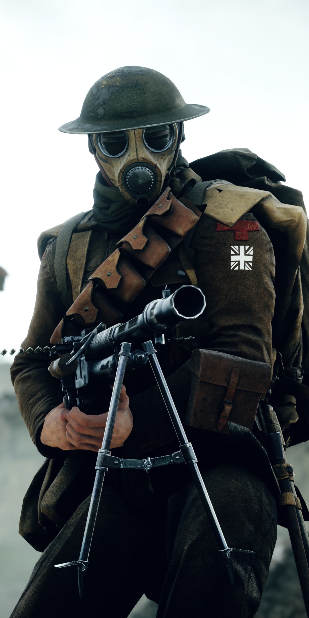 Handy-Wallpaper Waffe, Schlachtfeld, Soldat, Computerspiele, Maschinengewehr, Battlefield 1 kostenlos herunterladen.