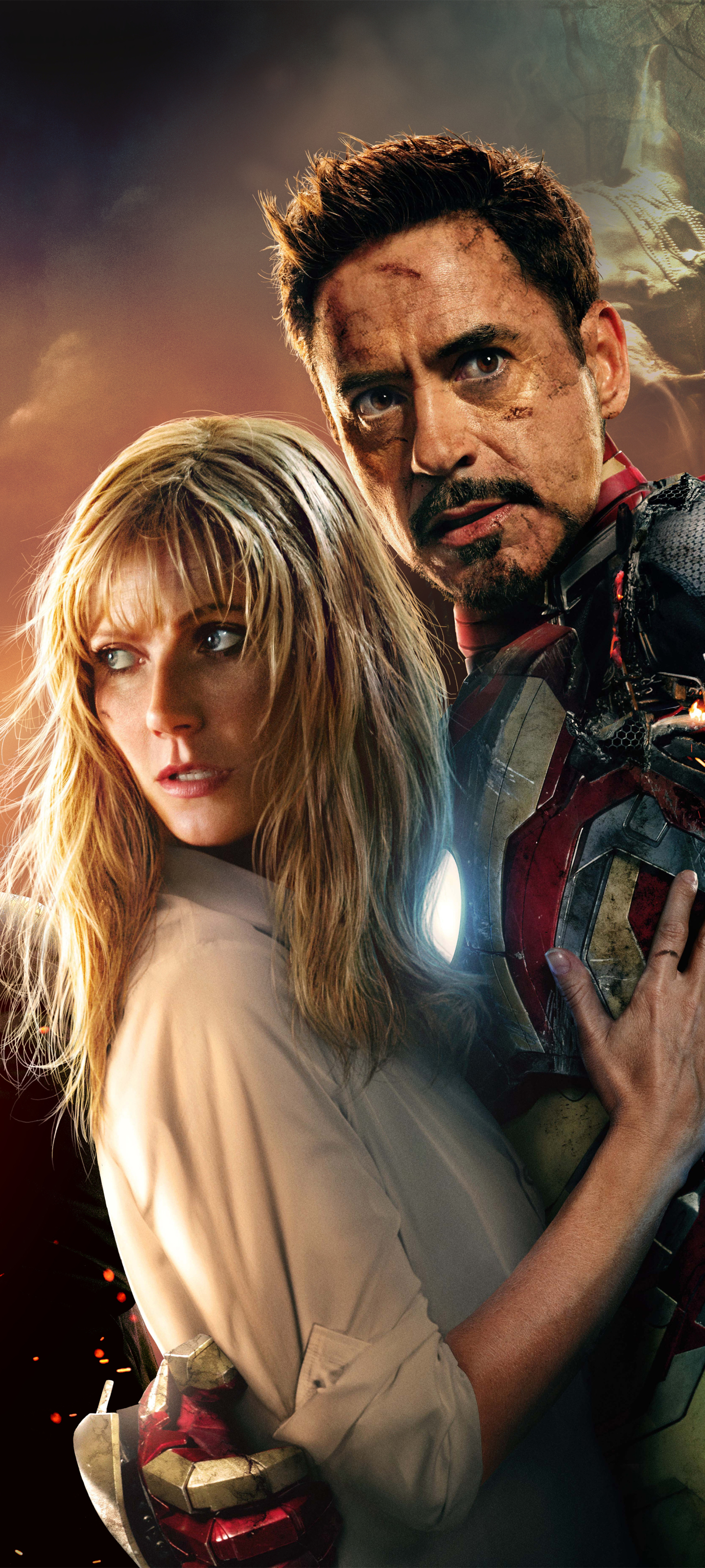 Handy-Wallpaper Iron Man, Robert Downey Jr, Filme, Ironman, Tony Stark, Gwyneth Paltrow, Pfefferstreuer, Iron Man 3 kostenlos herunterladen.