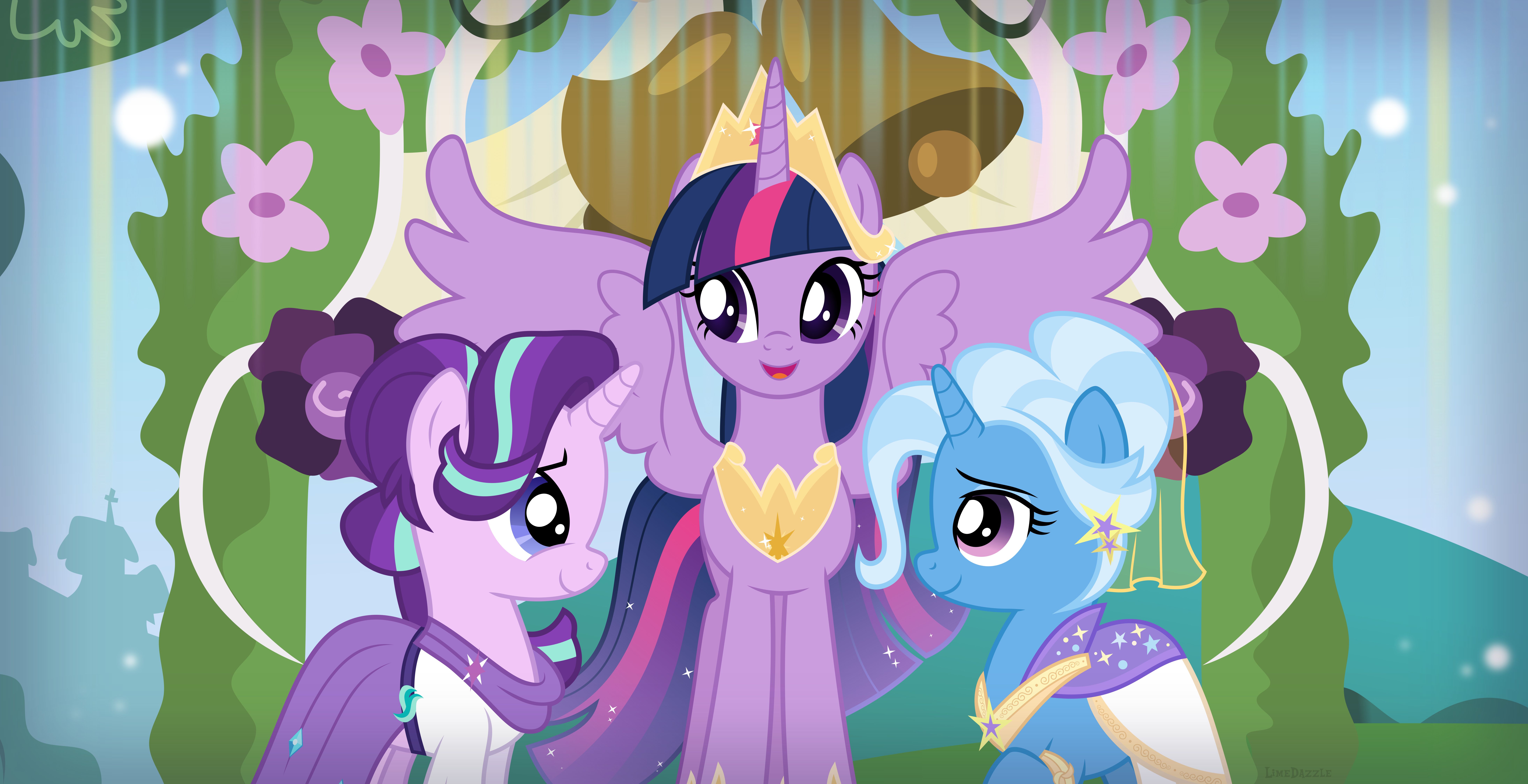 Download mobile wallpaper My Little Pony, Twilight Sparkle, Tv Show, My Little Pony: Friendship Is Magic, Trixie (My Little Pony), Starlight Glimmer for free.