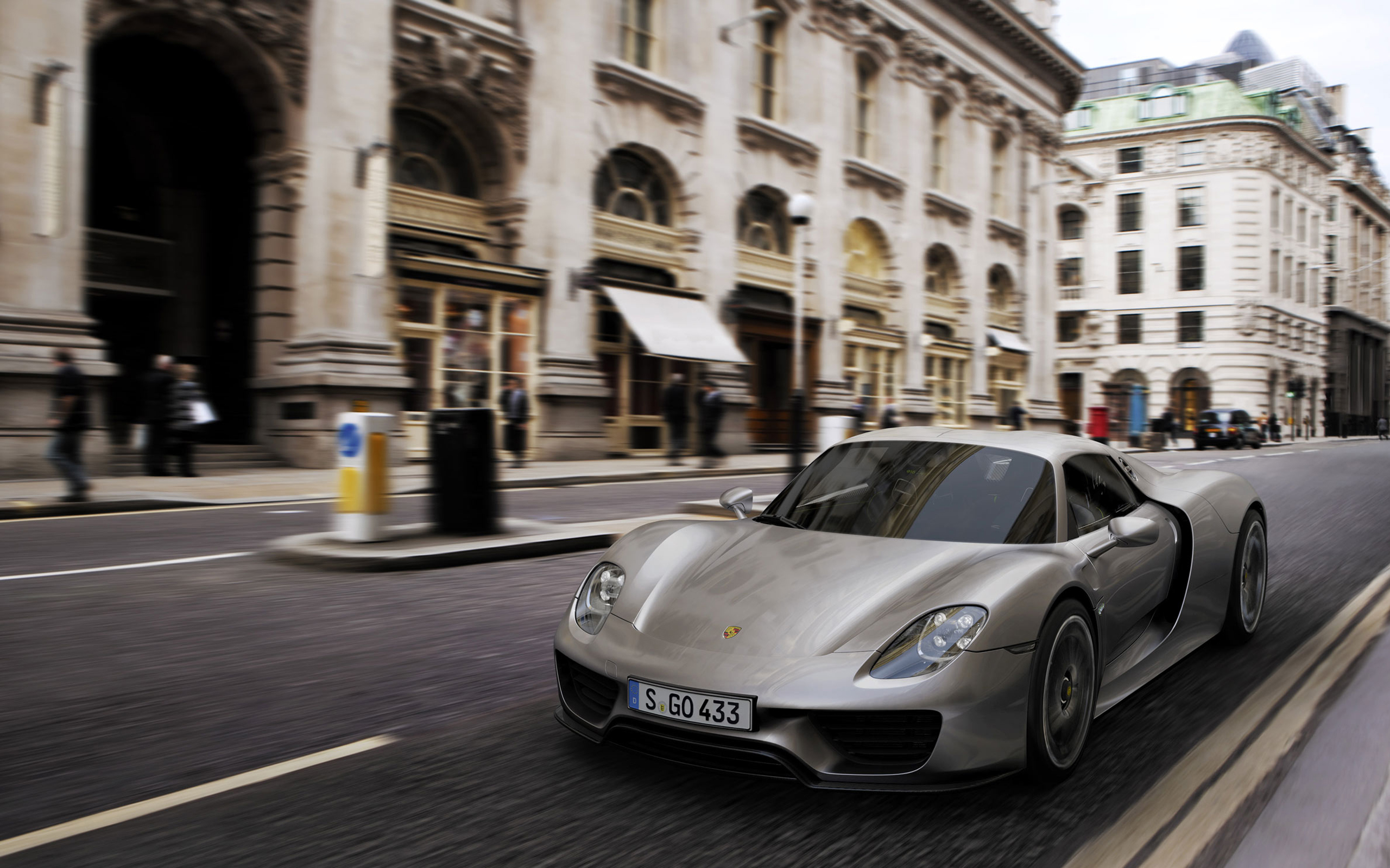 Download mobile wallpaper Porsche 918 Spyder, Porsche, Silver Car, Supercar, Vehicles, Car for free.