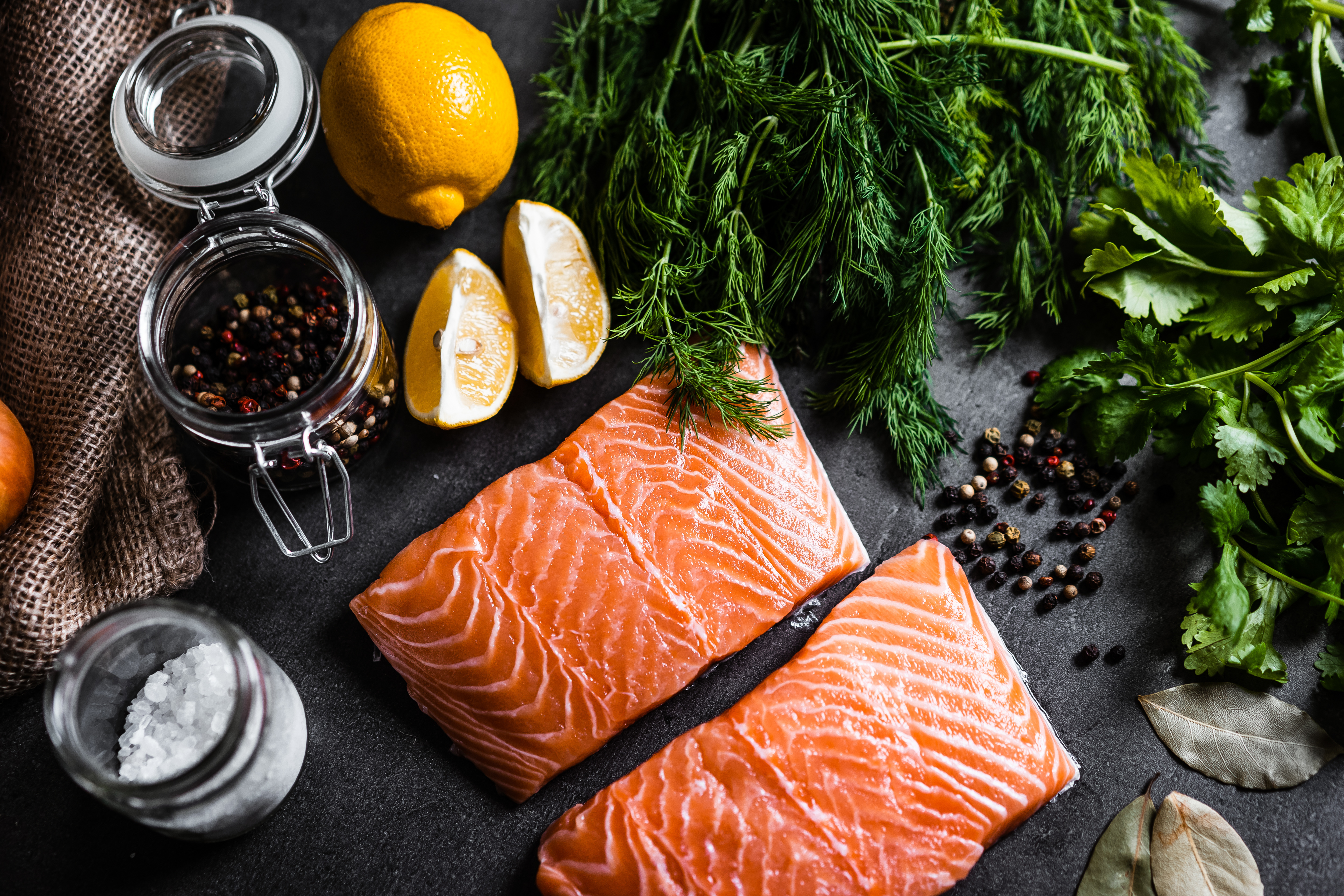 Download mobile wallpaper Food, Still Life, Fish, Salmon for free.