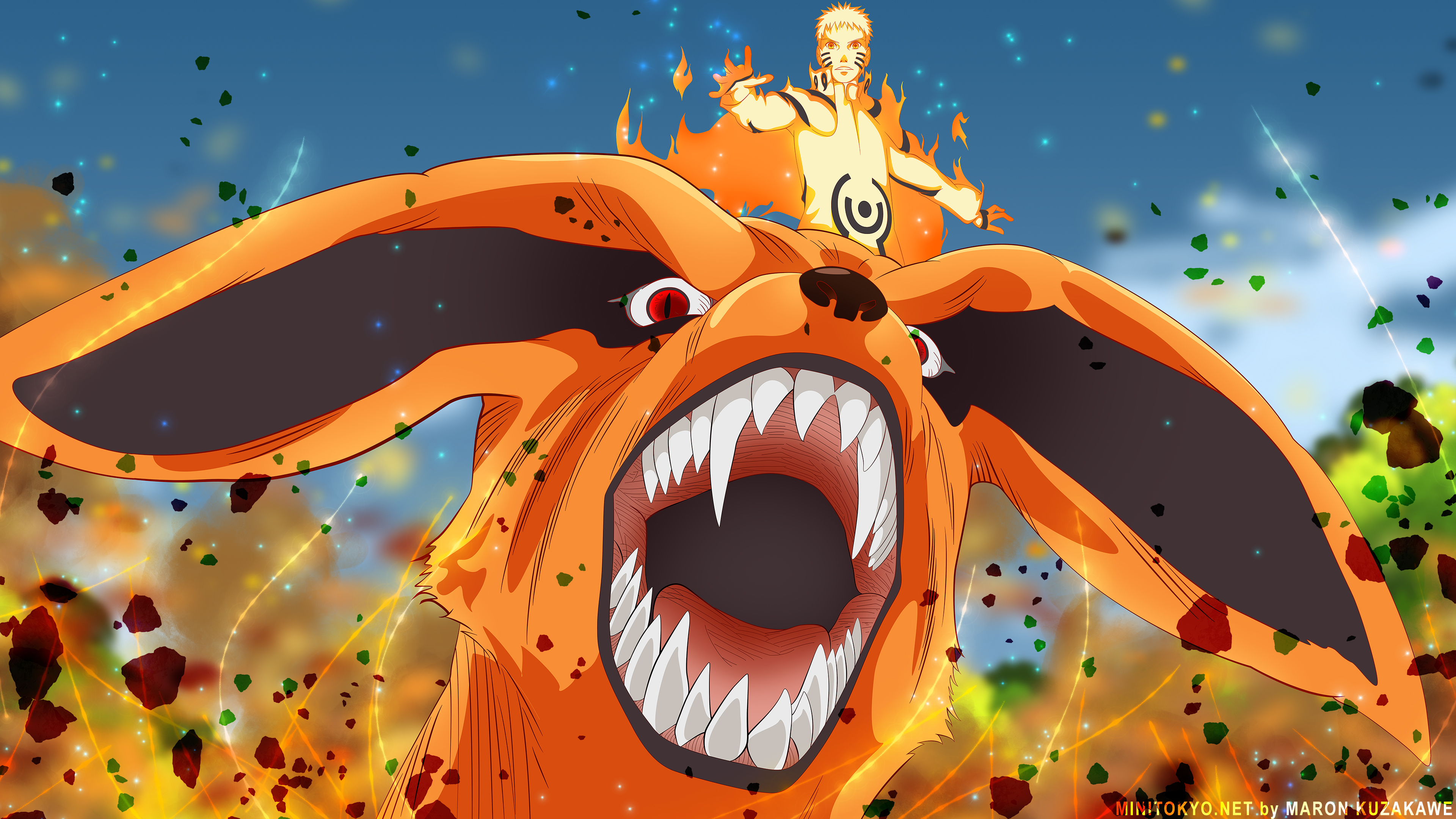 Téléchargez des papiers peints mobile Naruto, Animé, Naruto Uzumaki, Kyûbi (Naruto) gratuitement.