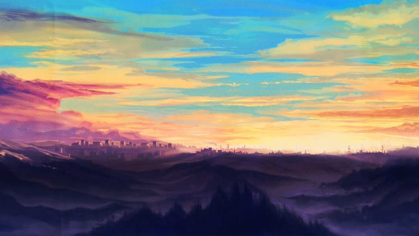Laden Sie das Landschaft, Animes-Bild kostenlos auf Ihren PC-Desktop herunter