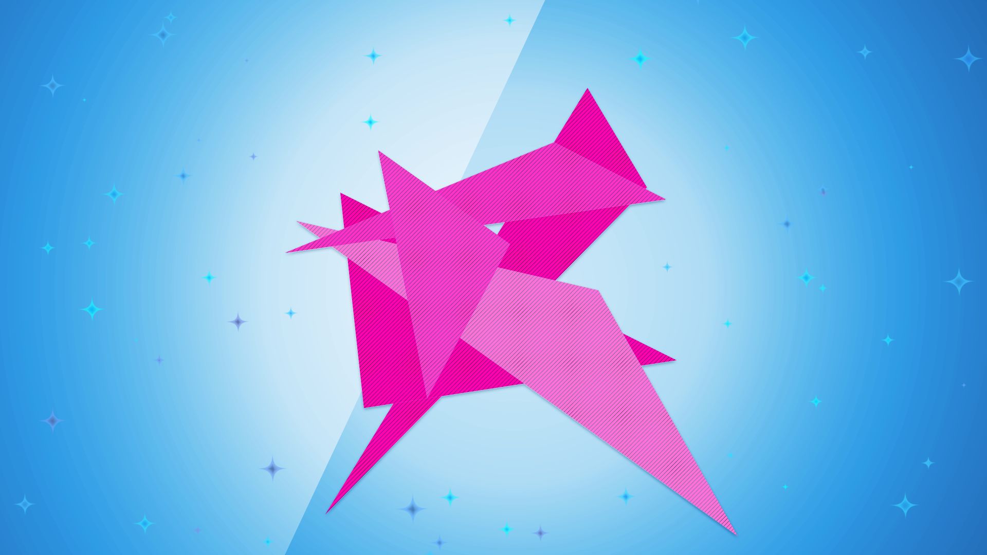 Free download wallpaper Abstract, Stars, Pink, Shapes, Artistic, Geometry, Origami on your PC desktop