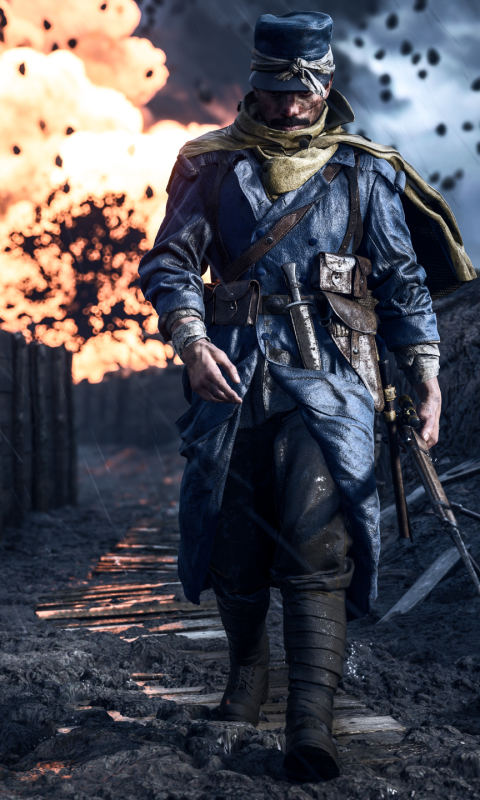 Download mobile wallpaper Battlefield, Explosion, Soldier, Video Game, Battlefield 1 for free.