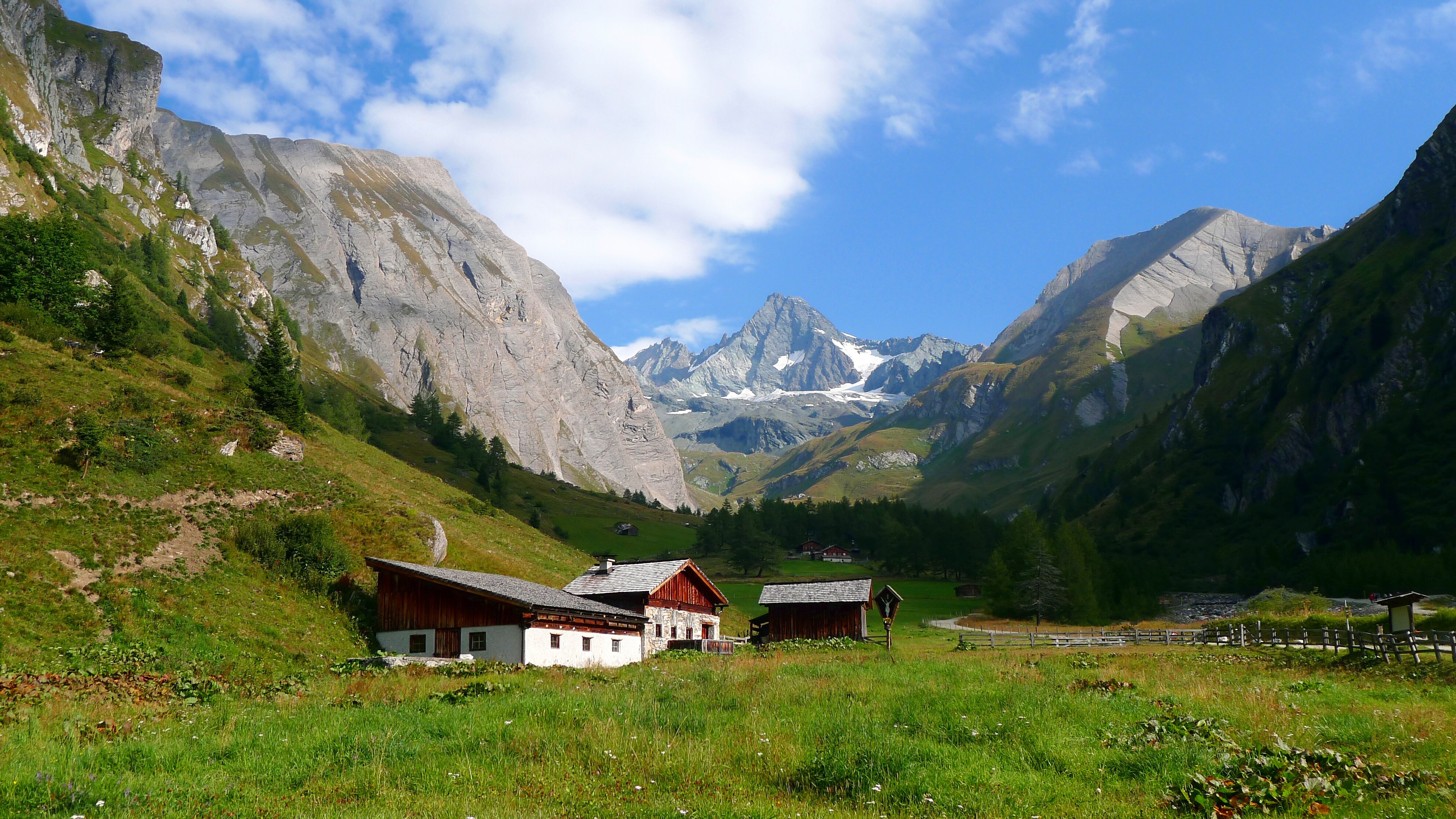 Free download wallpaper Landscape, Nature, Mountain, House, Austria, Alps, Photography on your PC desktop