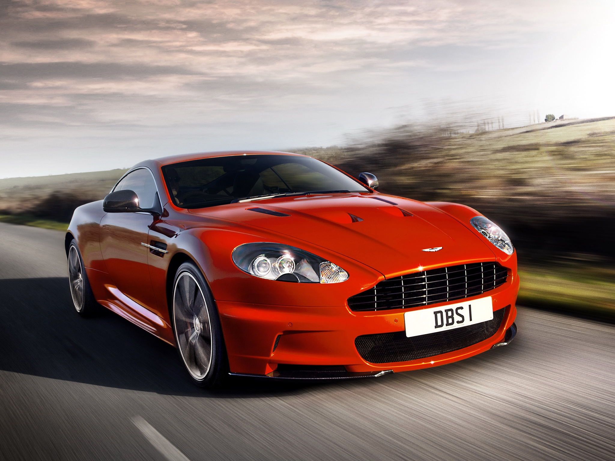 Download mobile wallpaper Dbs, 2011, Aston Martin, Style, Nature, Front View, Auto, Cars for free.