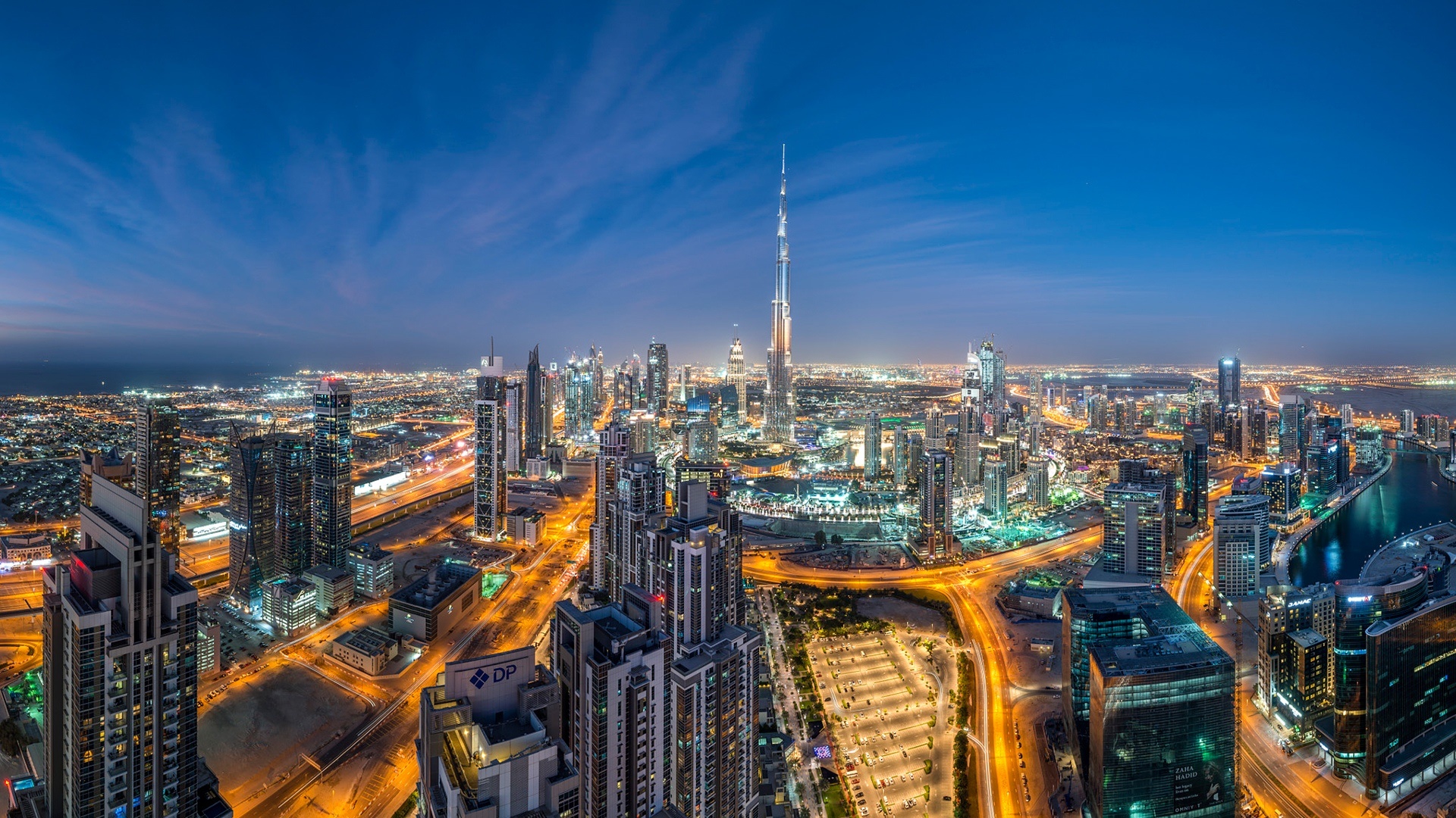 Free download wallpaper Cities, Night, City, Light, Dubai, Man Made on your PC desktop
