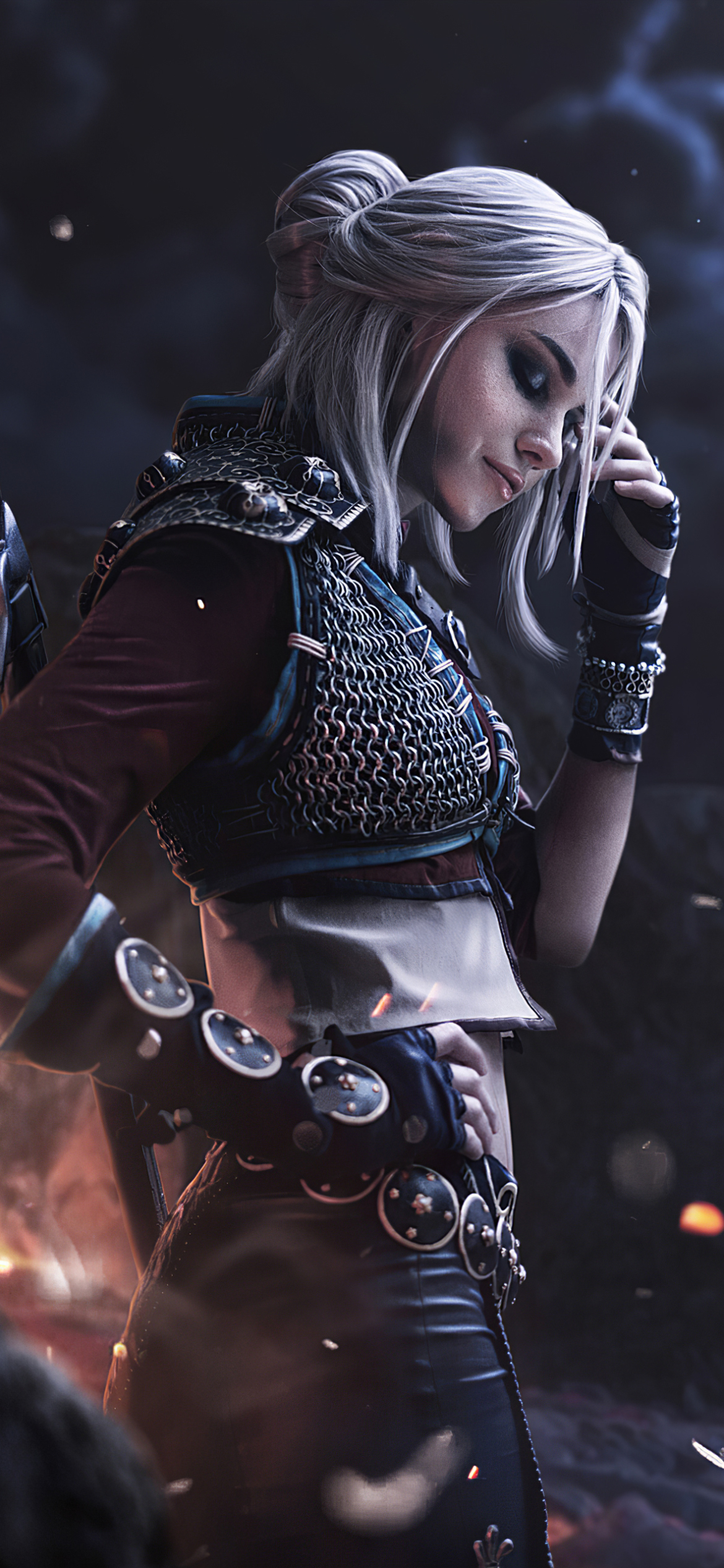 Download mobile wallpaper Model, Women, White Hair, Cosplay, The Witcher 3: Wild Hunt, Ciri (The Witcher) for free.