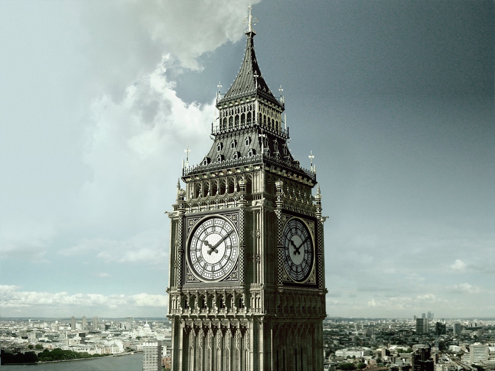 london, clock, architecture, big ben
