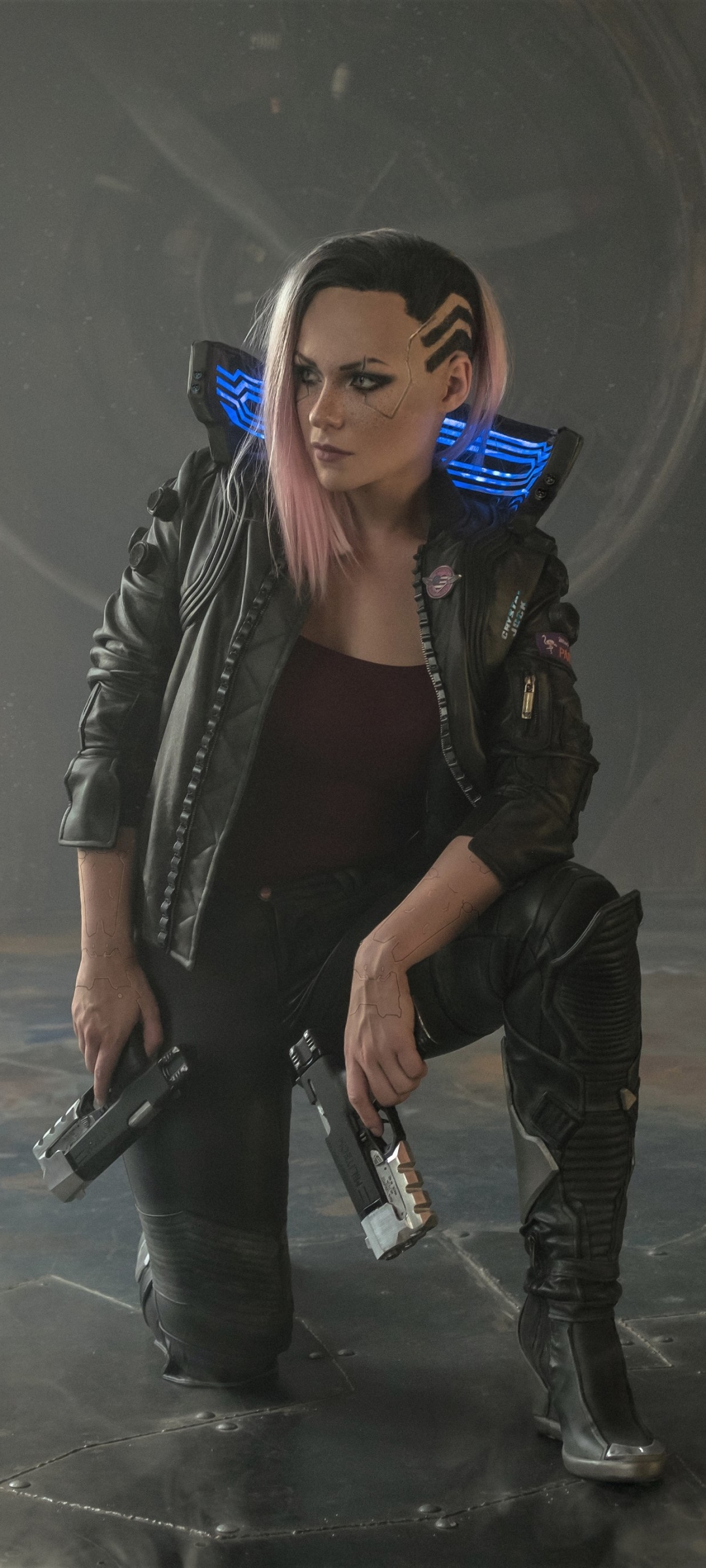 無料モバイル壁紙ピンクの髪, テレビゲーム, 女戦士, サイバーパンク 2077をダウンロードします。