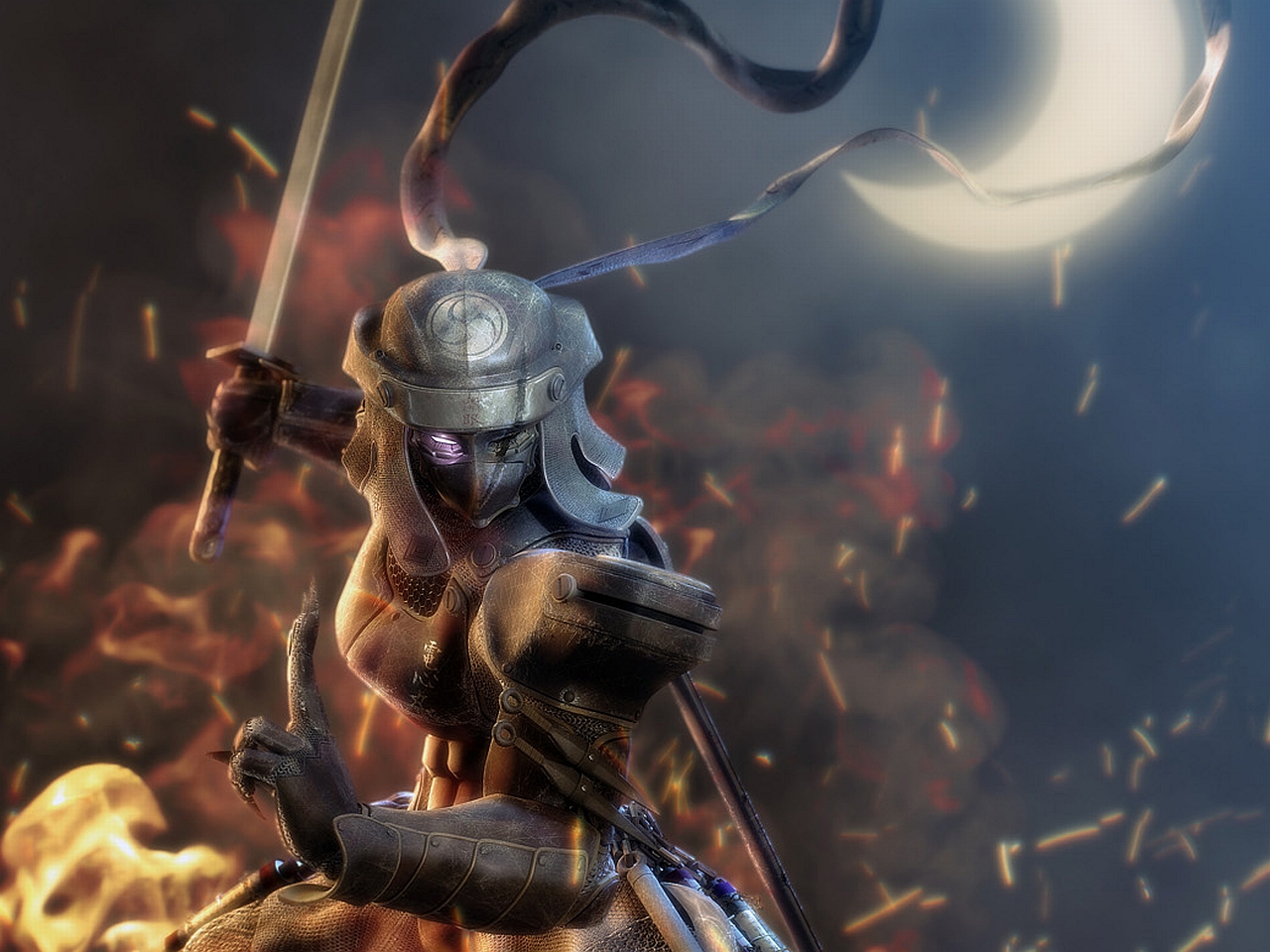 Free download wallpaper Fantasy, Samurai on your PC desktop