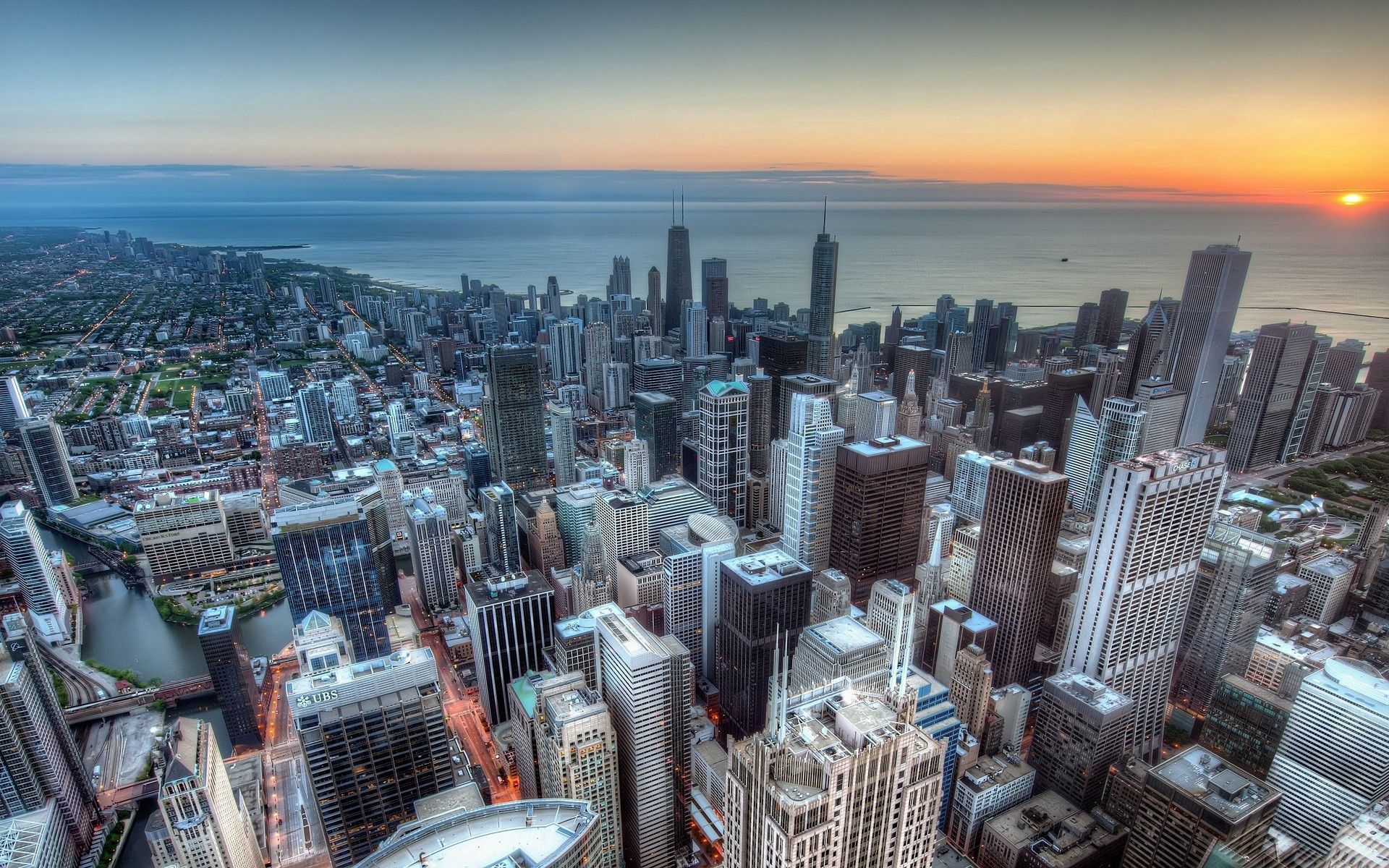 chicago, cities, usa, skyscraper, united states, hdr, sears tower Full HD