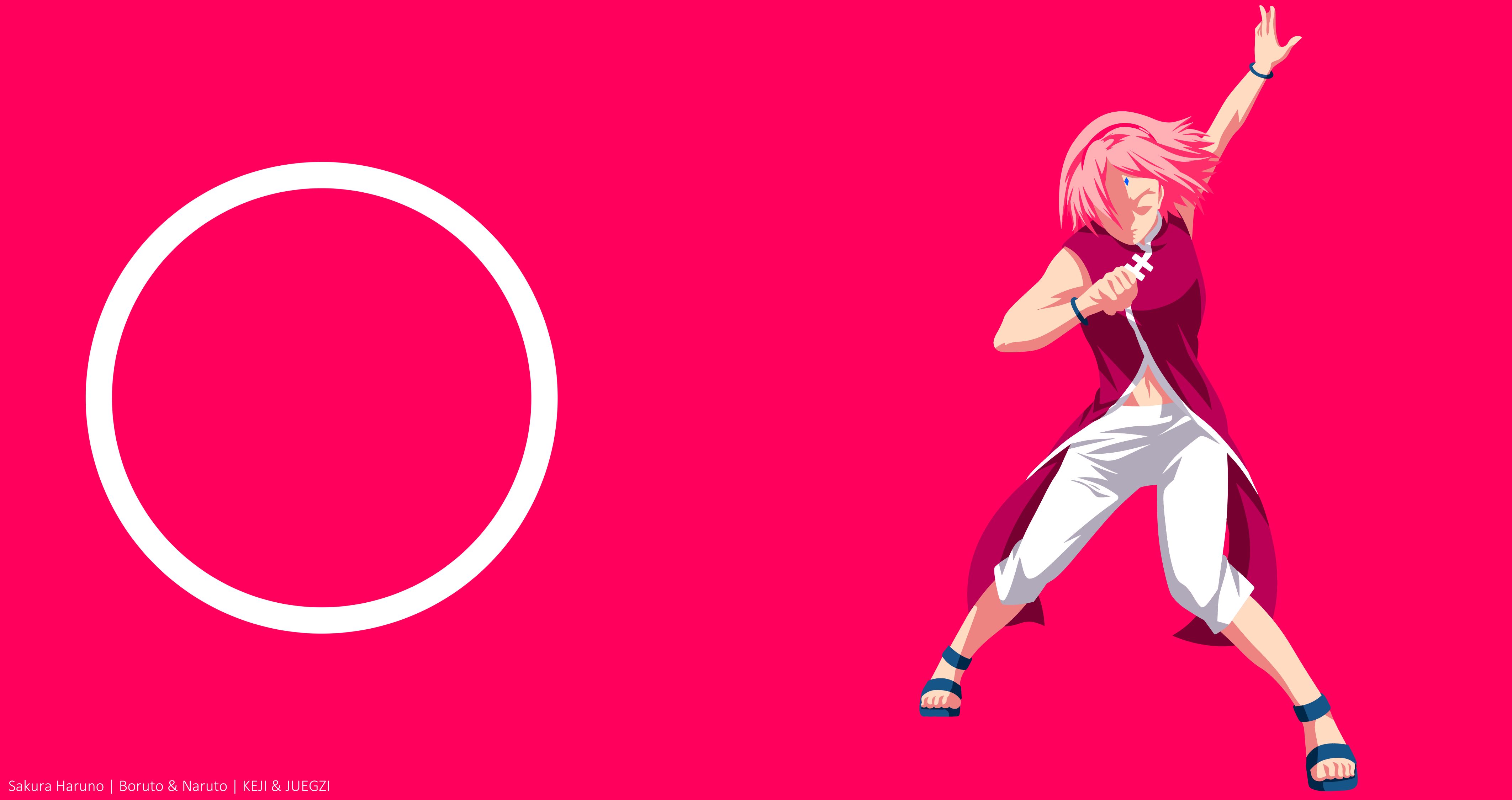 Laden Sie das Naruto, Minimalistisch, Pinkes Haar, Animes, Sakura Haruno, Kurzes Haar, Boruto (Anime), Boruto: Naruto Nächste Generation-Bild kostenlos auf Ihren PC-Desktop herunter