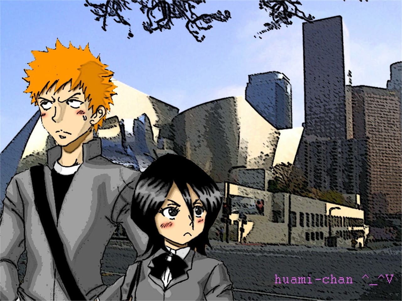 Descarga gratuita de fondo de pantalla para móvil de Animado, Rukia Kuchiki, Bleach: Burîchi, Ichigo Kurosaki.