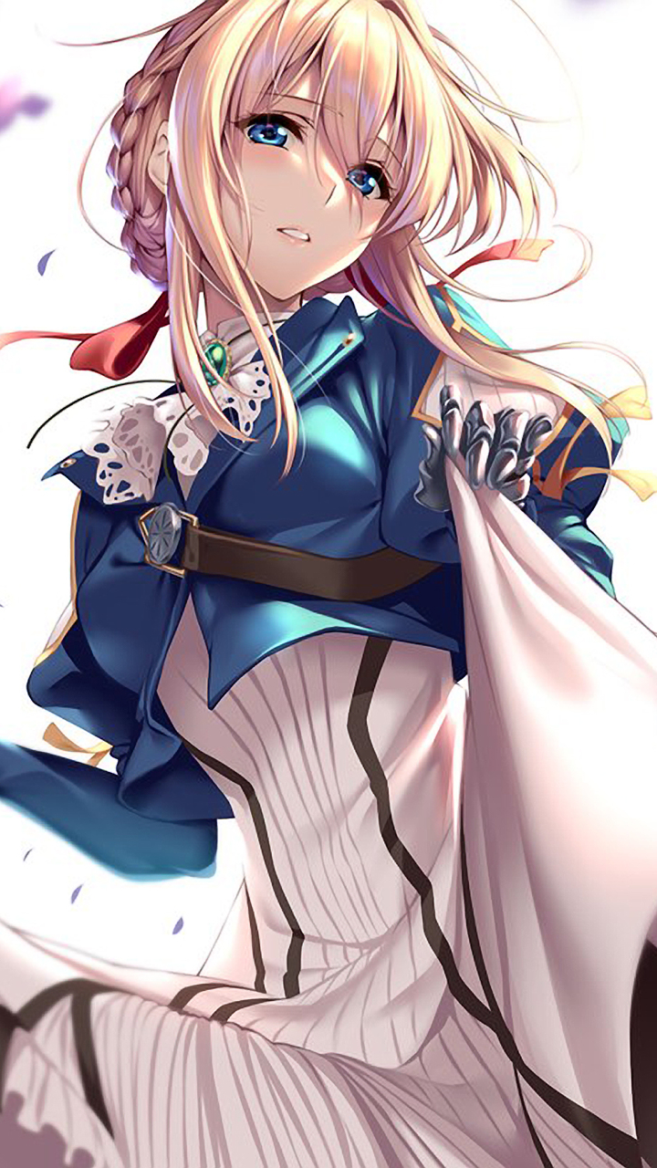 Handy-Wallpaper Blond, Blaue Augen, Blondinen, Animes, Violet Evergarden (Charakter), Violet Evergarden kostenlos herunterladen.