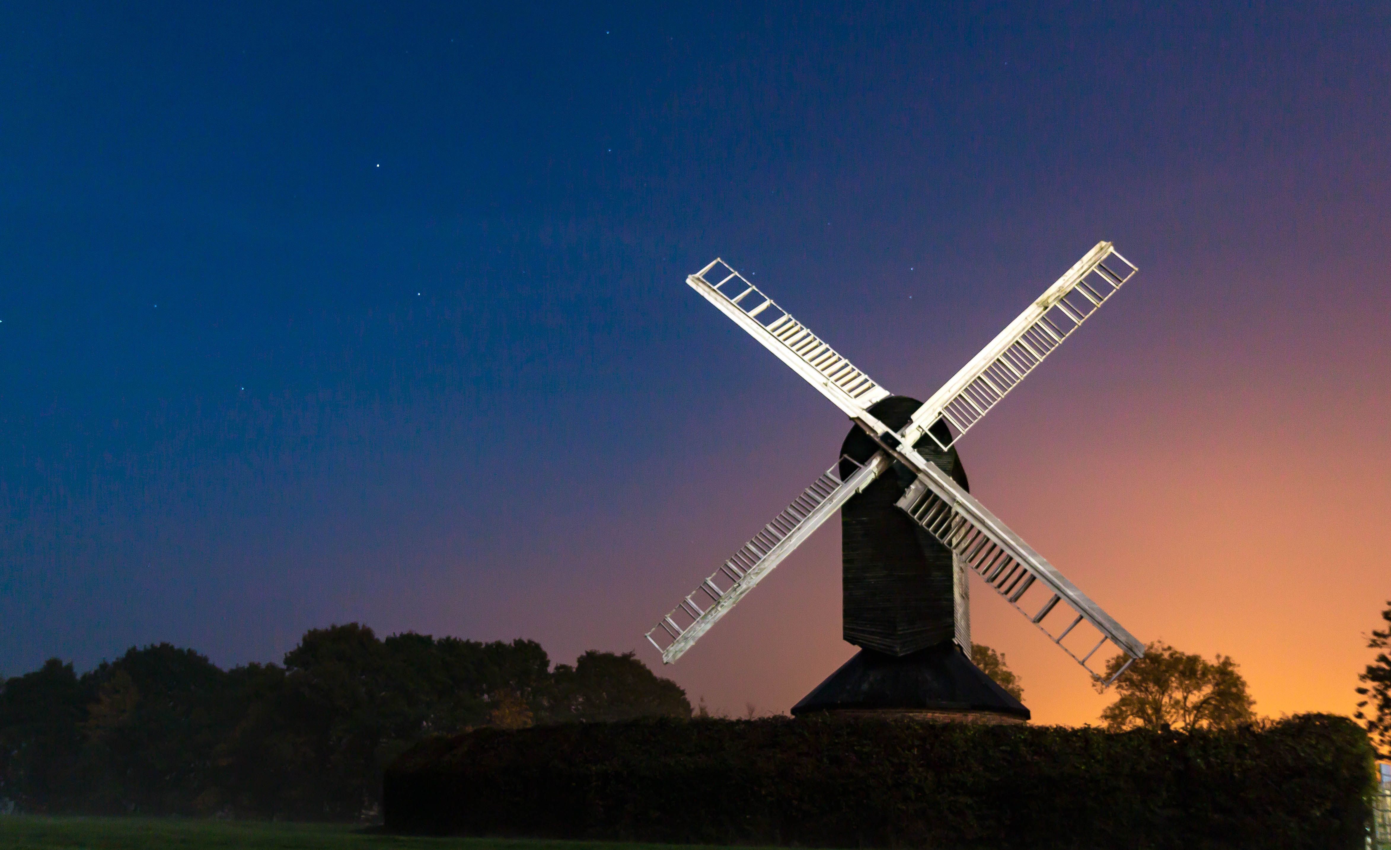 Free download wallpaper Sky, Windmill, Man Made on your PC desktop