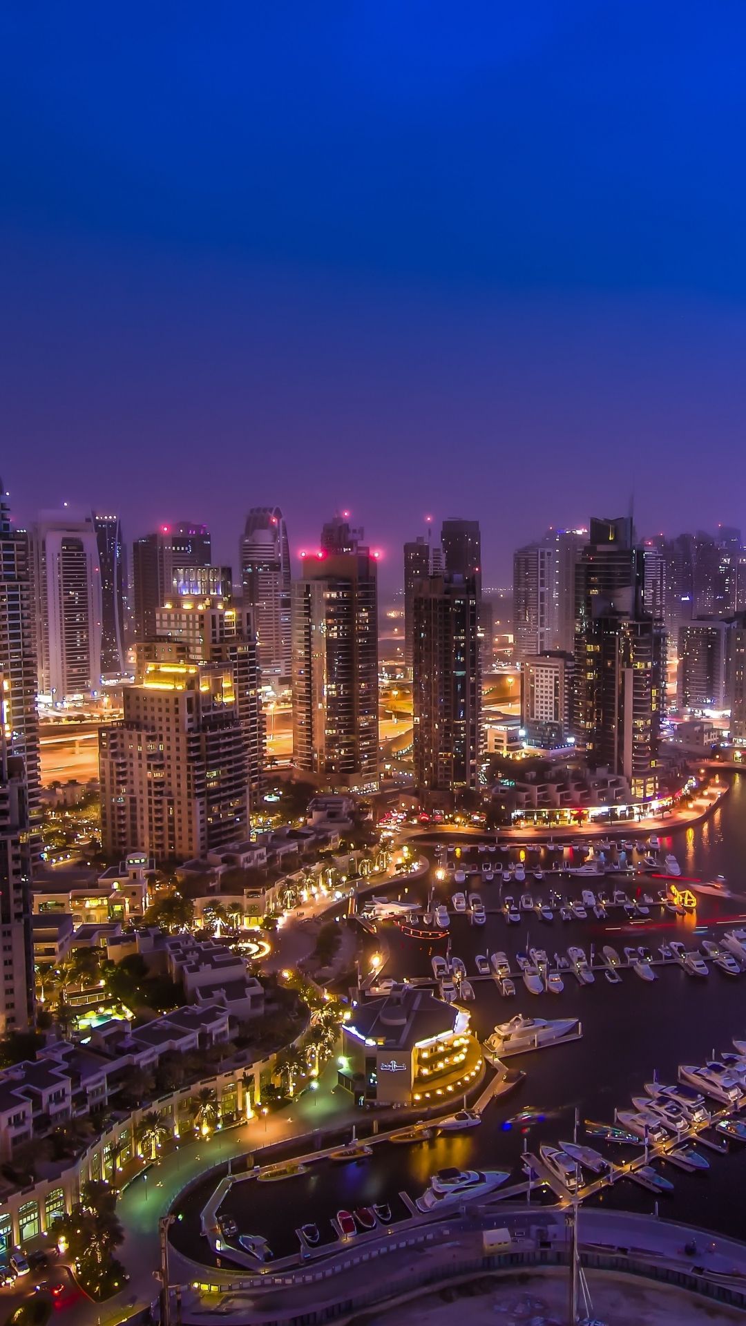 Descarga gratuita de fondo de pantalla para móvil de Ciudades, Noche, Hecho Por El Hombre, Dubái, Puerto Deportivo De Dubái.