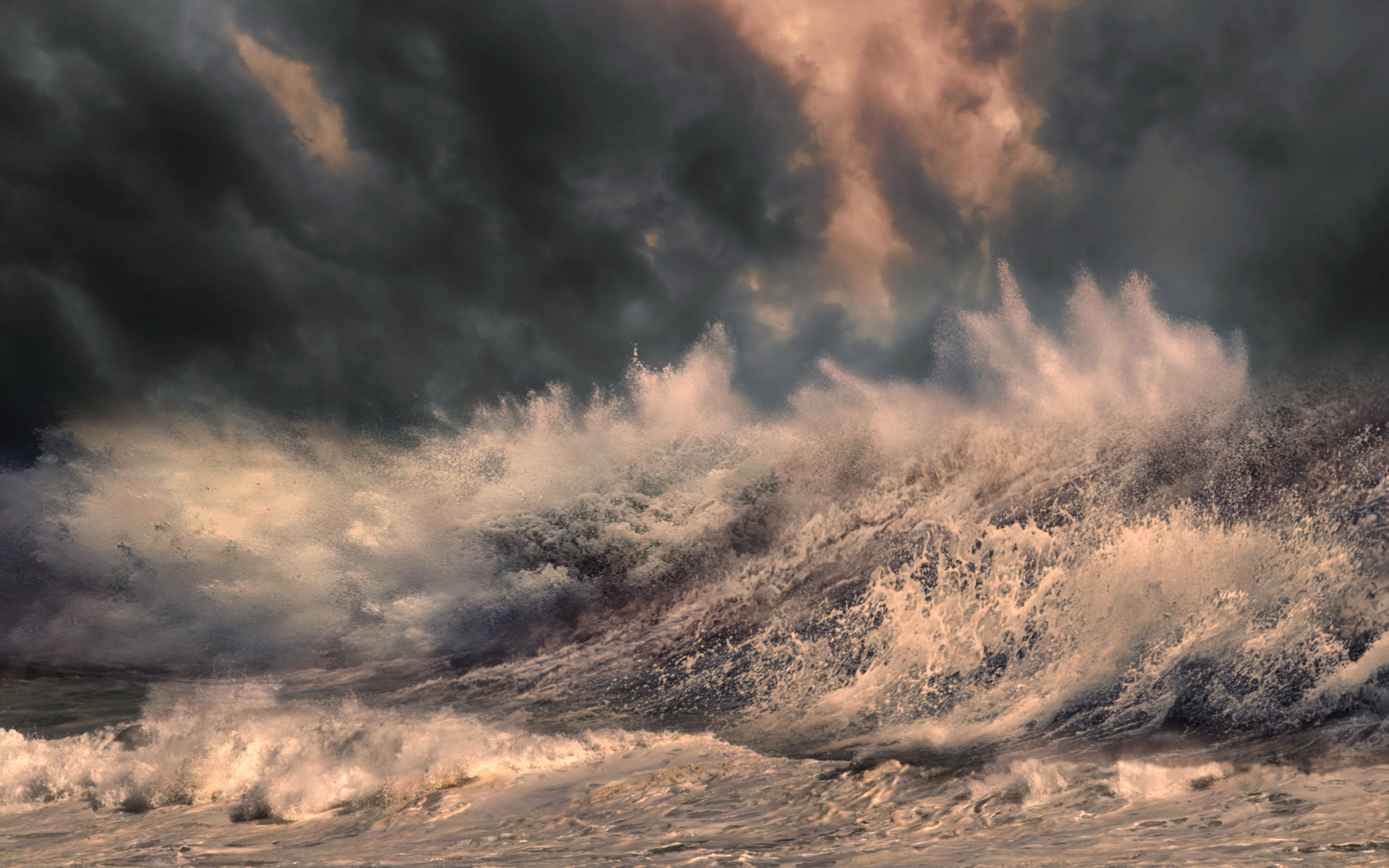 Free download wallpaper Sea, Ocean, Earth, Cloud, Wave on your PC desktop