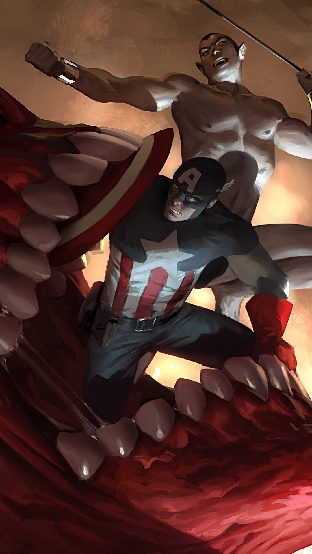 Baixar papel de parede para celular de Capitão América, História Em Quadrinhos, Caveira Vermelha (Marvel Comics) gratuito.