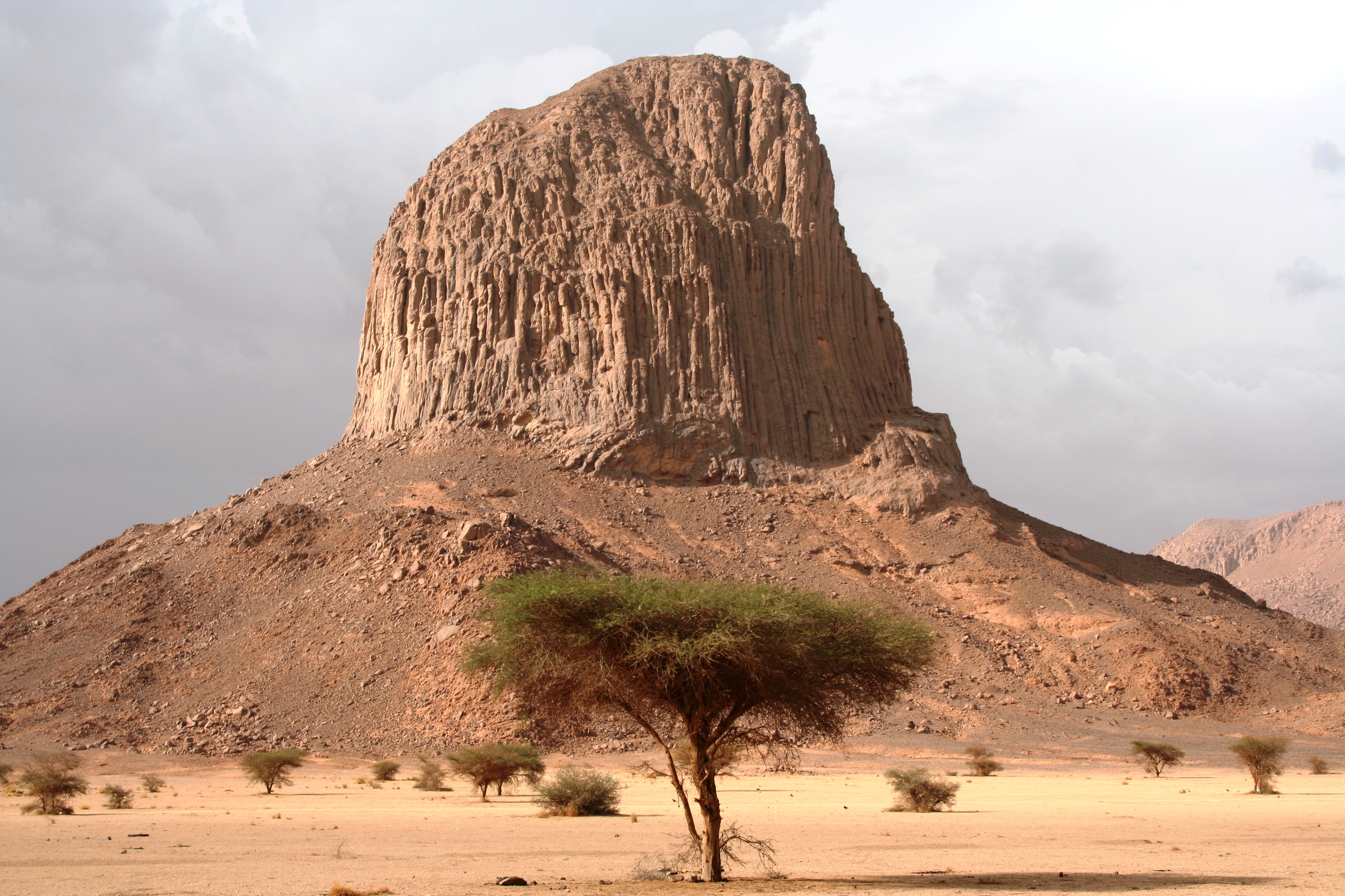 Free download wallpaper Landscape, Mountains, Desert, Mountain, Tree, Earth, Sahara, Africa, Algeria, Hoggar Mountains, Tassili on your PC desktop