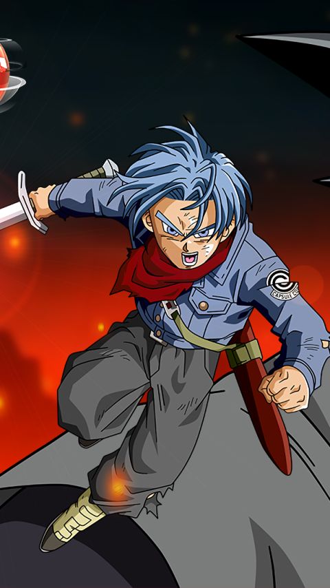 Download mobile wallpaper Anime, Dragon Ball, Trunks (Dragon Ball), Black Goku for free.