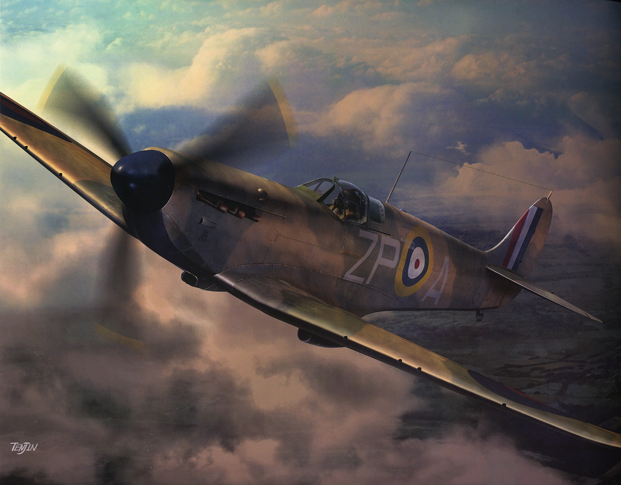 Laden Sie das Militär, Supermarine Spitfire, Militärflugzeug-Bild kostenlos auf Ihren PC-Desktop herunter