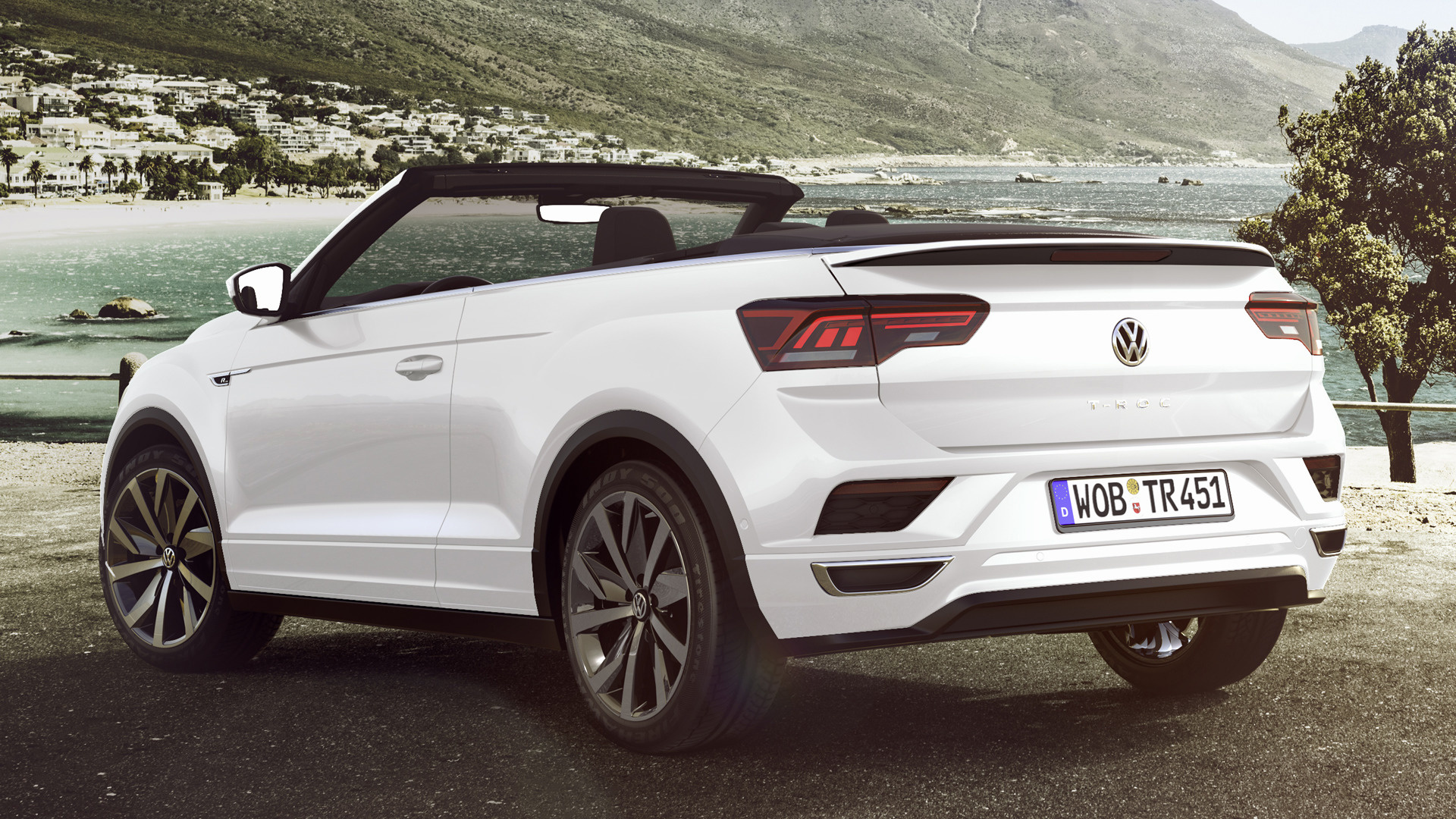 Free download wallpaper Volkswagen, Car, Suv, Convertible, Vehicles, White Car, Crossover Car, Subcompact Car, Volkswagen T Roc R Line on your PC desktop