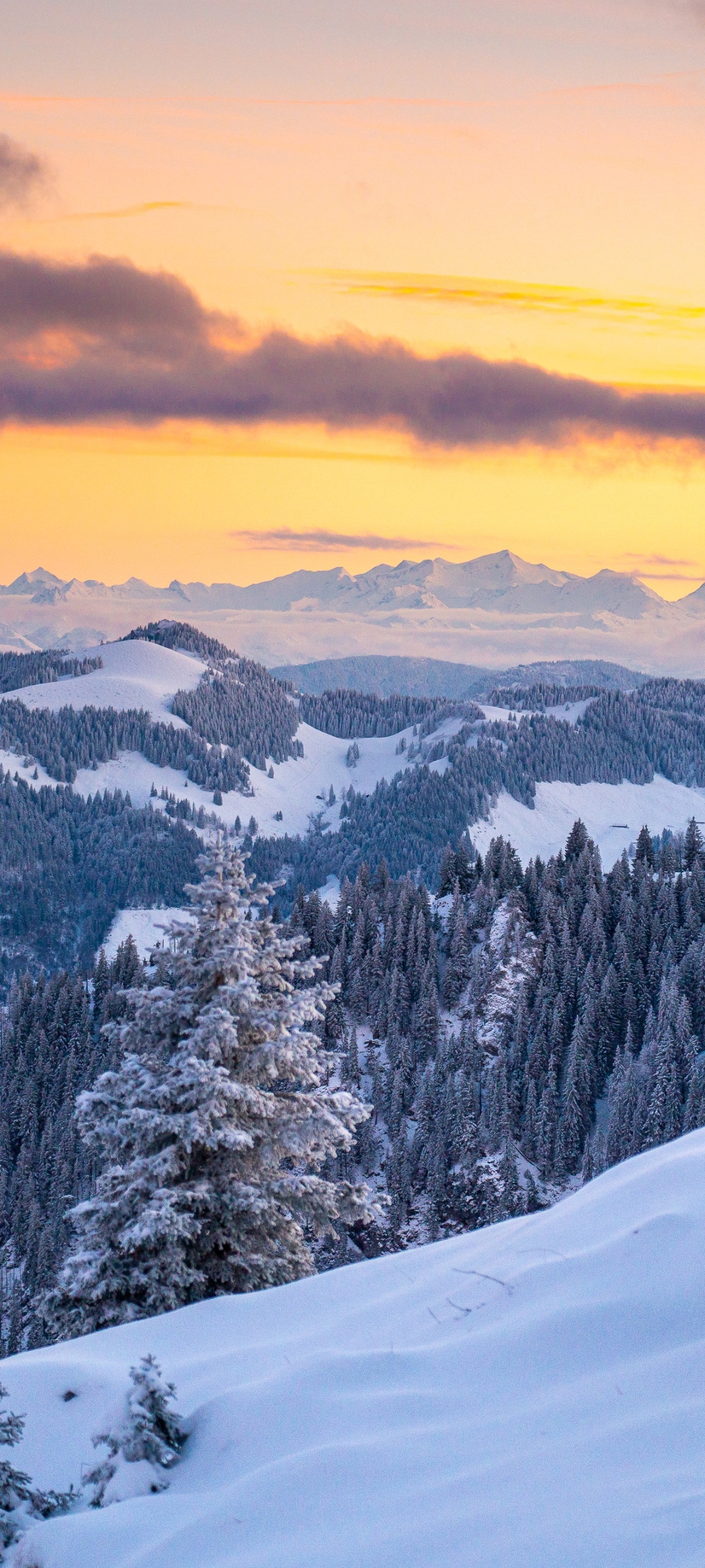 無料モバイル壁紙風景, 冬, 日没, 雪, 山, 地球, ドイツをダウンロードします。