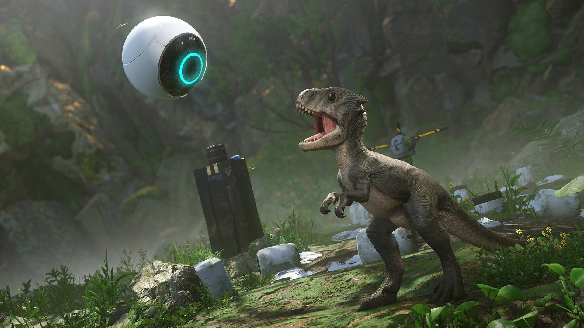video game, robinson: the journey, dinosaur