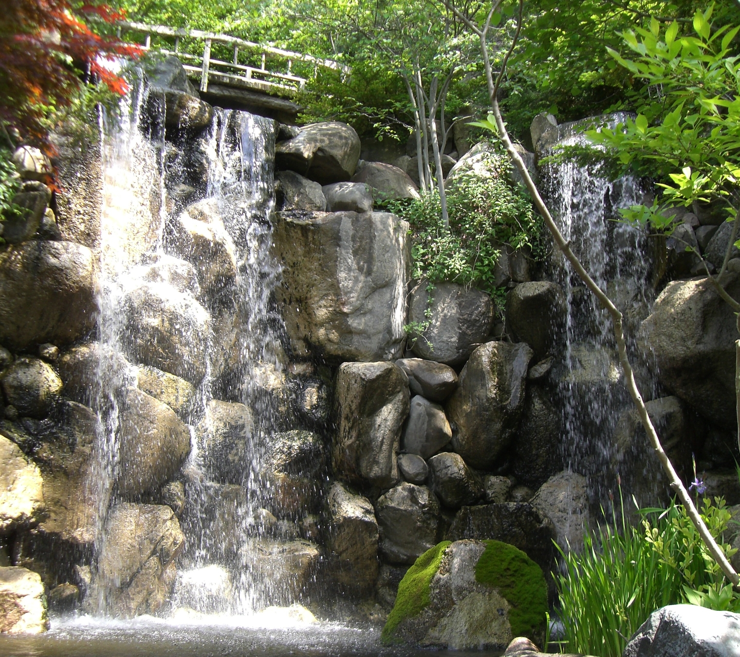 Laden Sie das Wasserfälle, Wasserfall, Brücke, Erde/natur-Bild kostenlos auf Ihren PC-Desktop herunter