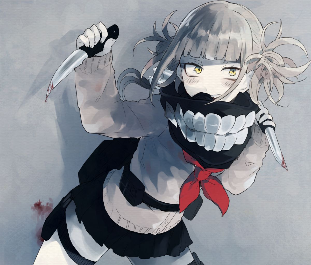 Download mobile wallpaper Anime, Yellow Eyes, Knife, My Hero Academia, Himiko Toga for free.