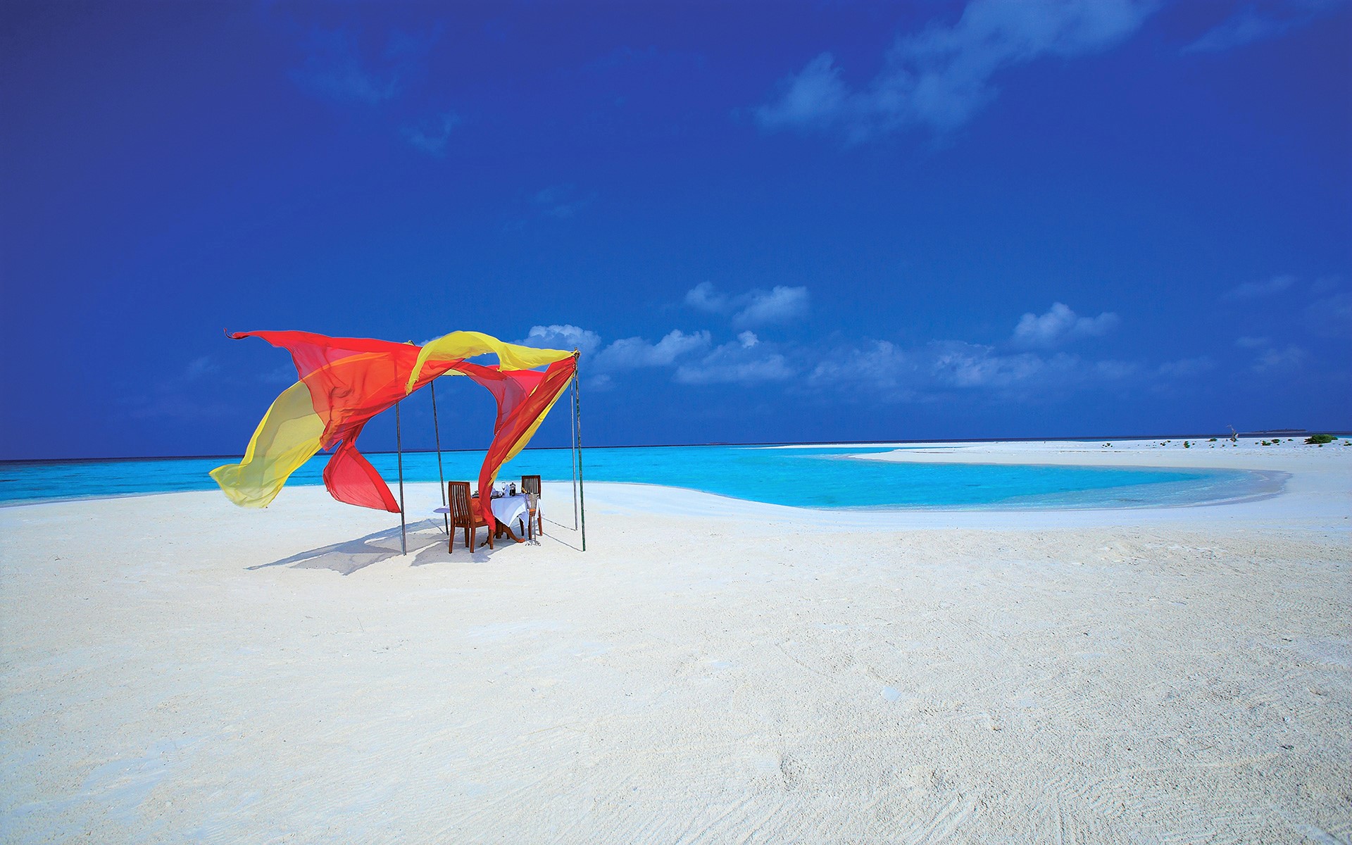 Download mobile wallpaper Sky, Sea, Beach, Horizon, Ocean, Earth, Tropical, Maldives for free.