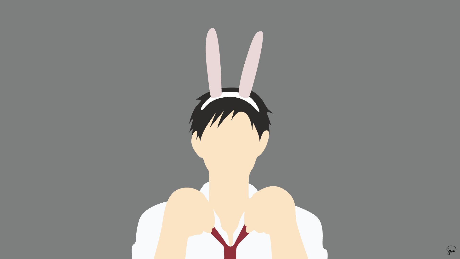 anime, monthly girls' nozaki kun, bunny ears, umetarou nozaki
