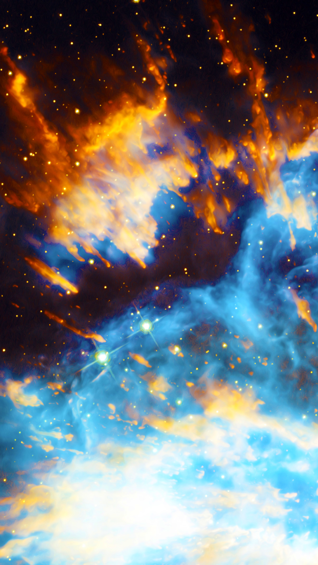 Download mobile wallpaper Stars, Nebula, Space, Photoshop, Sci Fi for free.