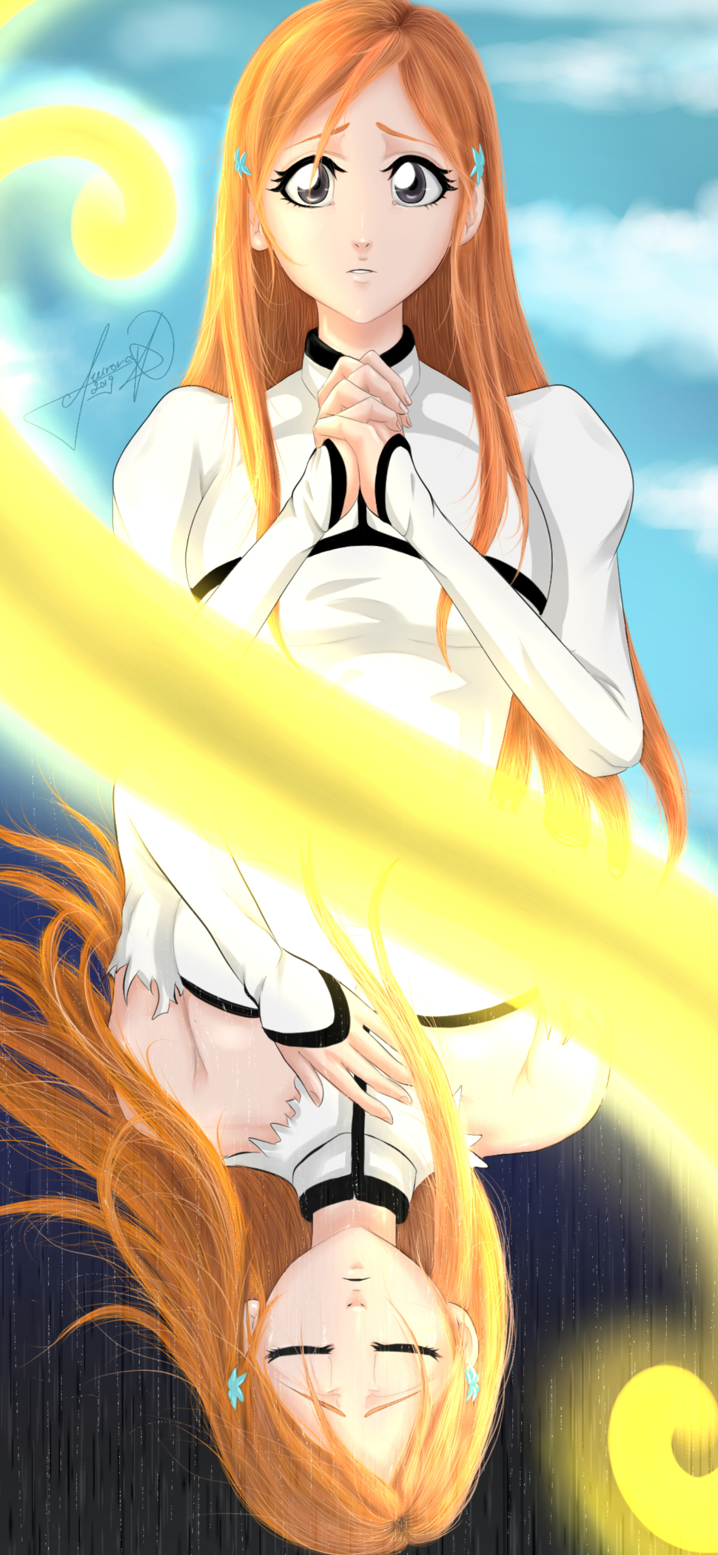 Free download wallpaper Anime, Bleach, Orihime Inoue, Hollow (Bleach) on your PC desktop
