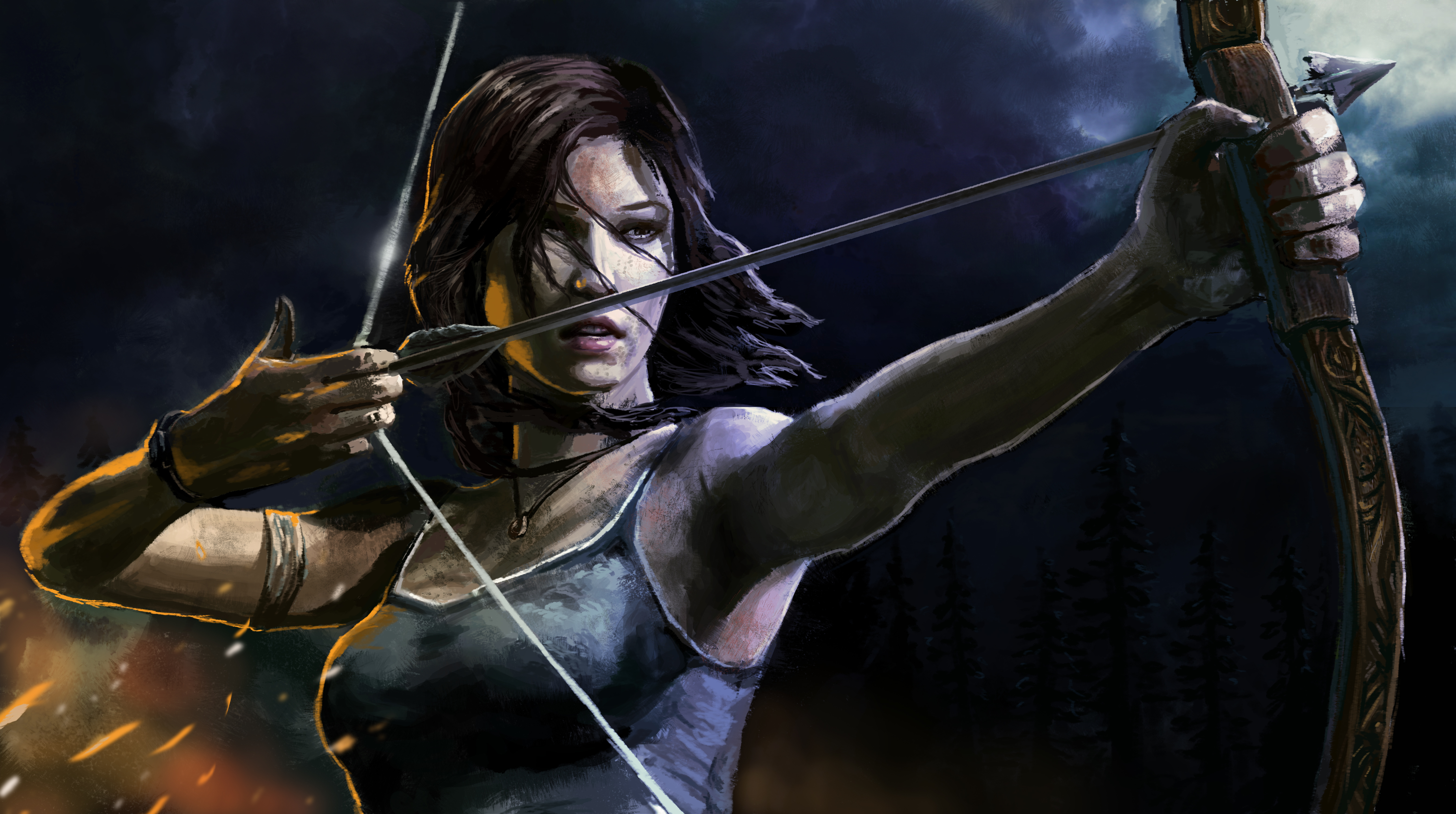Download mobile wallpaper Tomb Raider, Arrow, Bow, Video Game, Lara Croft for free.