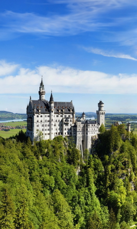 Handy-Wallpaper Schlösser, Schloss Neuschwanstein, Menschengemacht kostenlos herunterladen.