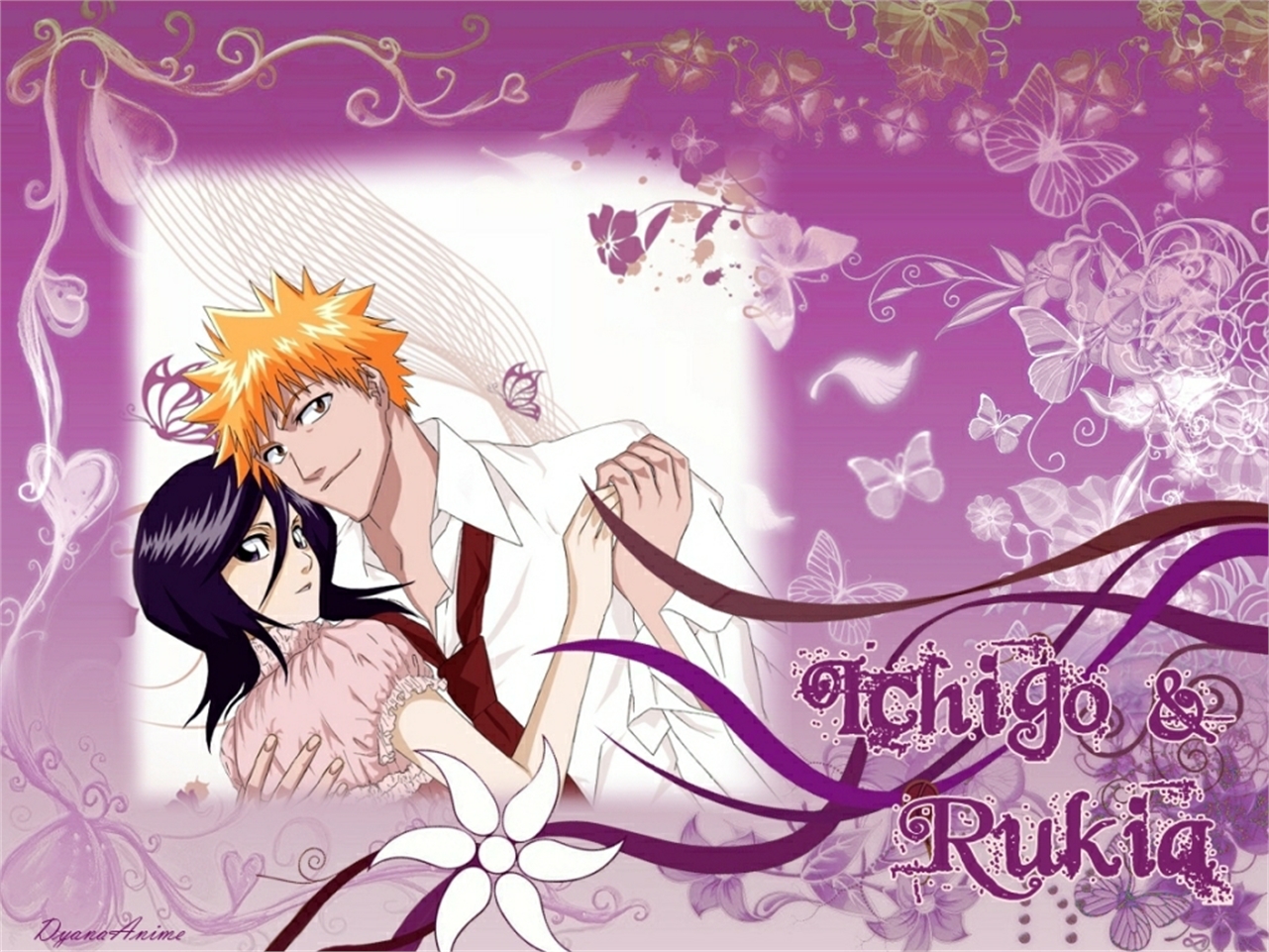 Téléchargez des papiers peints mobile Bleach, Animé, Rukia Kuchiki, Ichigo Kurosaki gratuitement.